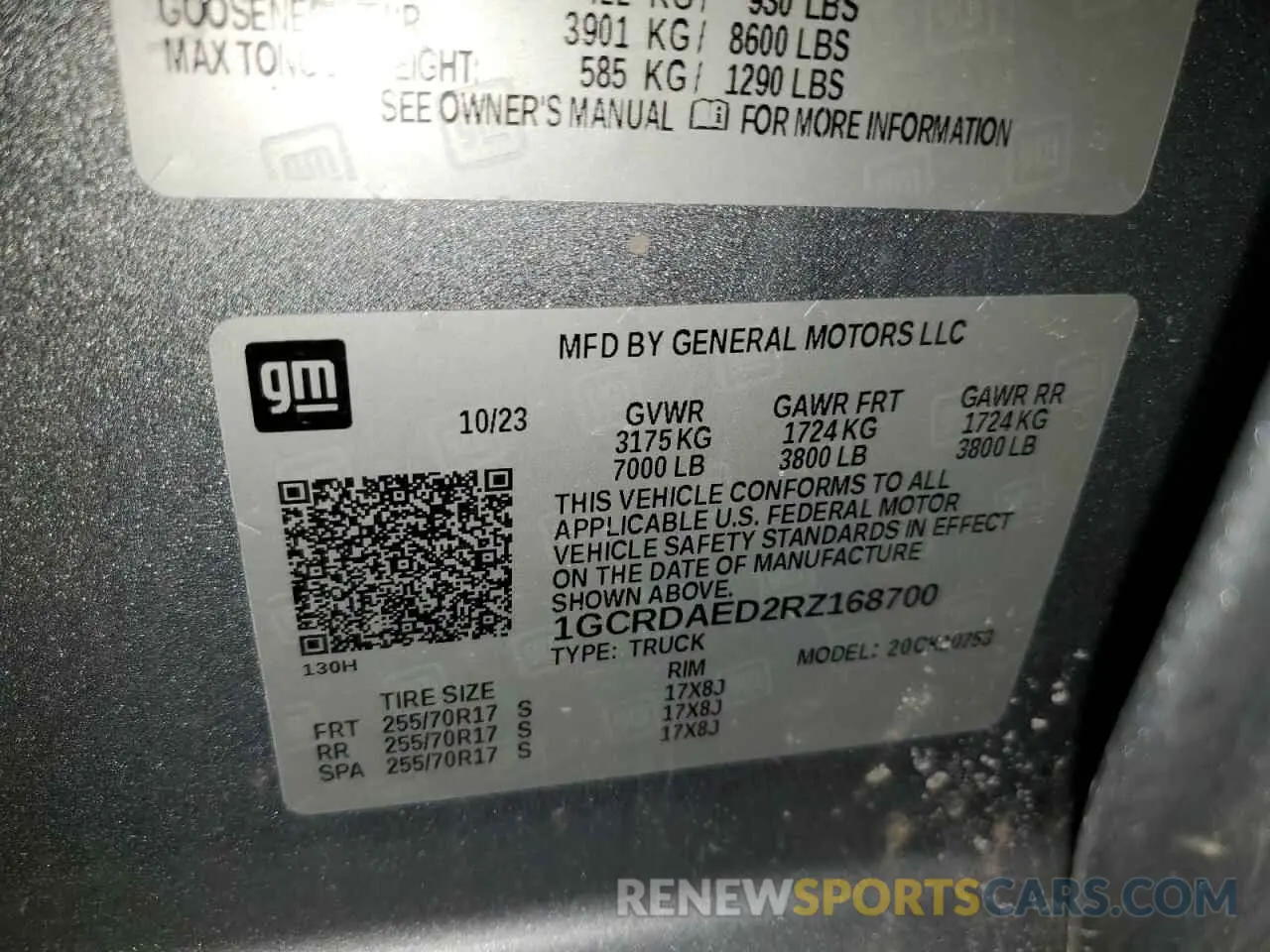 12 Photograph of a damaged car 1GCRDAED2RZ168700 CHEVROLET ALL Models 2024