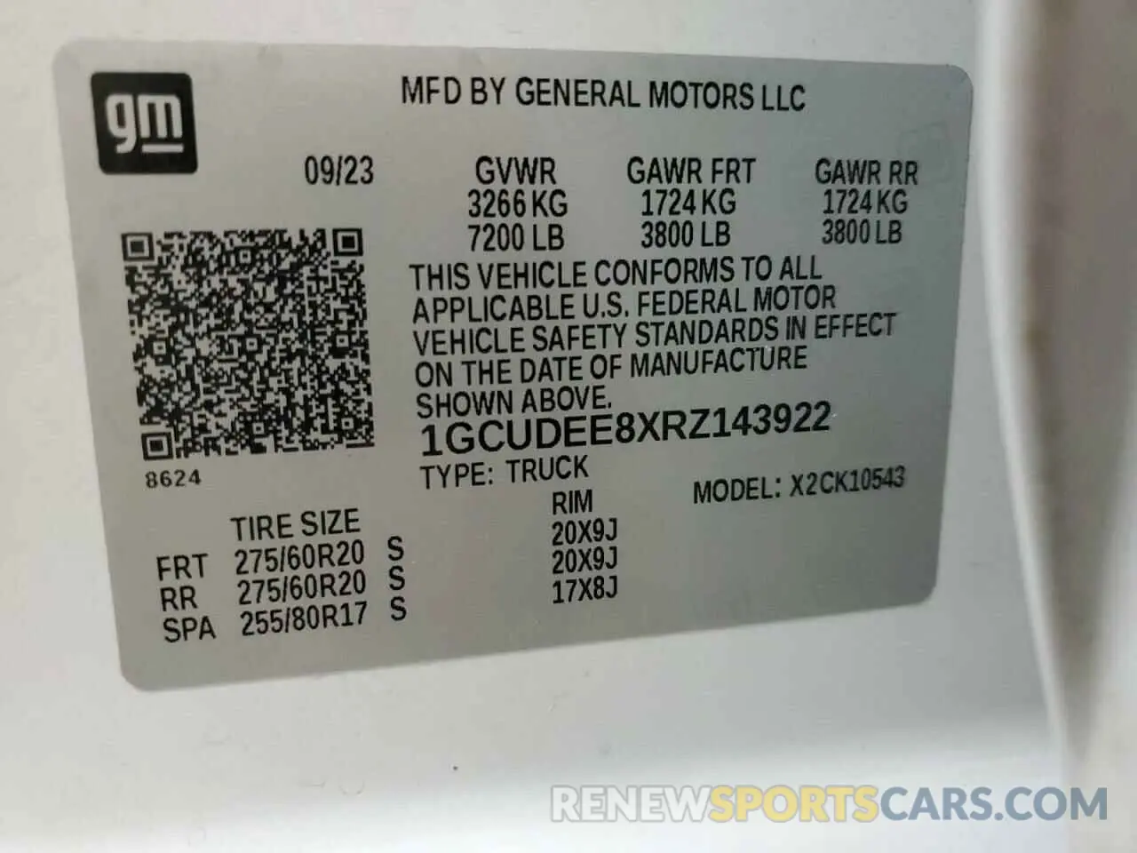 13 Photograph of a damaged car 1GCUDEE8XRZ143922 CHEVROLET ALL Models 2024