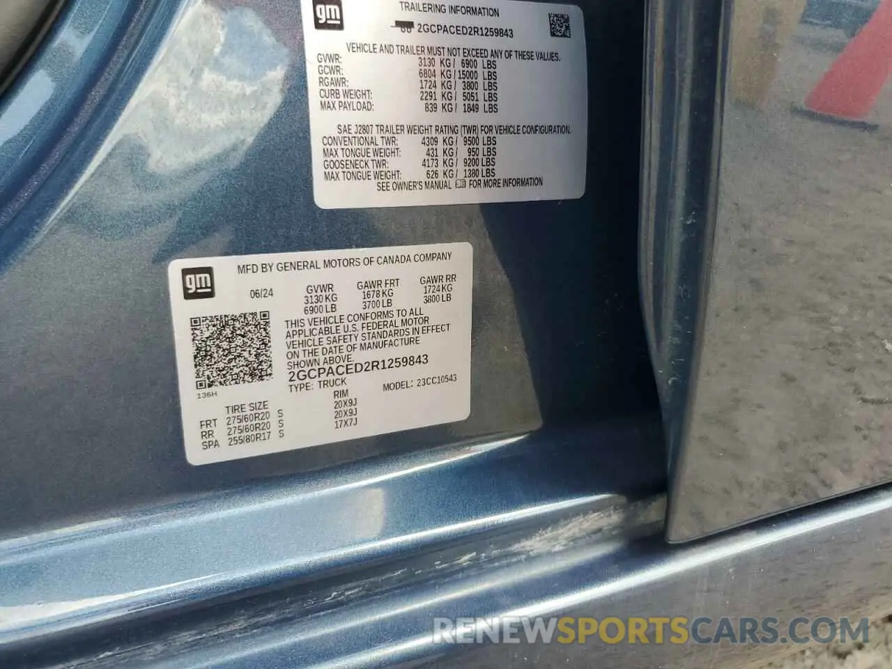 12 Photograph of a damaged car 2GCPACED2R1259843 CHEVROLET ALL Models 2024