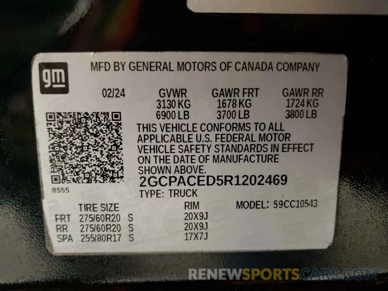 12 Photograph of a damaged car 2GCPACED5R1202469 CHEVROLET ALL Models 2024