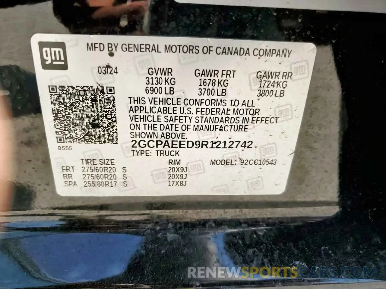 12 Photograph of a damaged car 2GCPAEED9R1212742 CHEVROLET ALL Models 2024