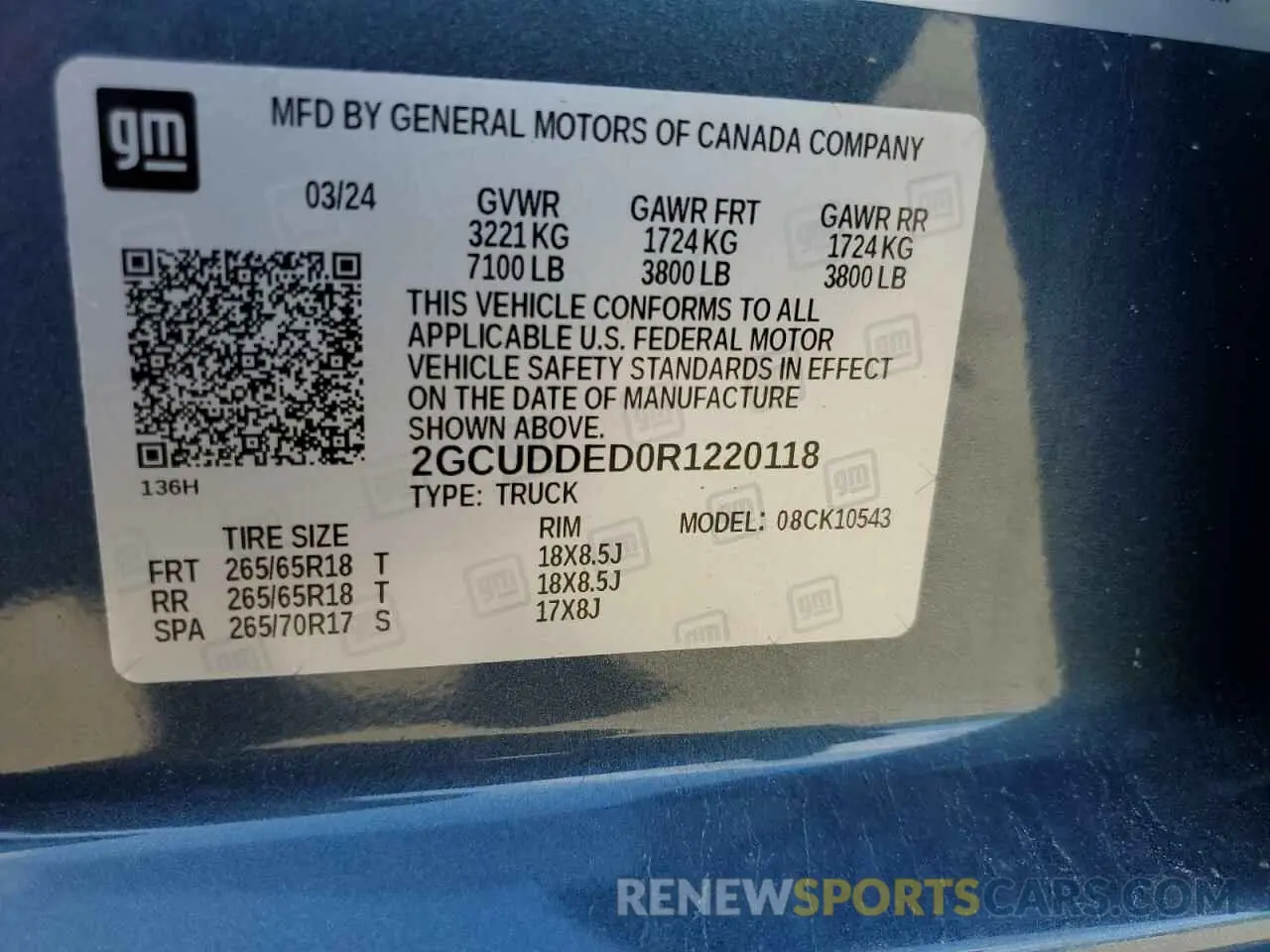14 Photograph of a damaged car 2GCUDDED0R1220118 CHEVROLET ALL Models 2024