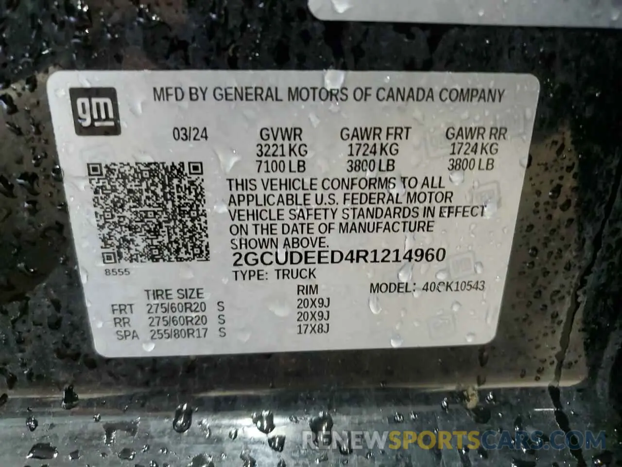 12 Photograph of a damaged car 2GCUDEED4R1214960 CHEVROLET ALL Models 2024