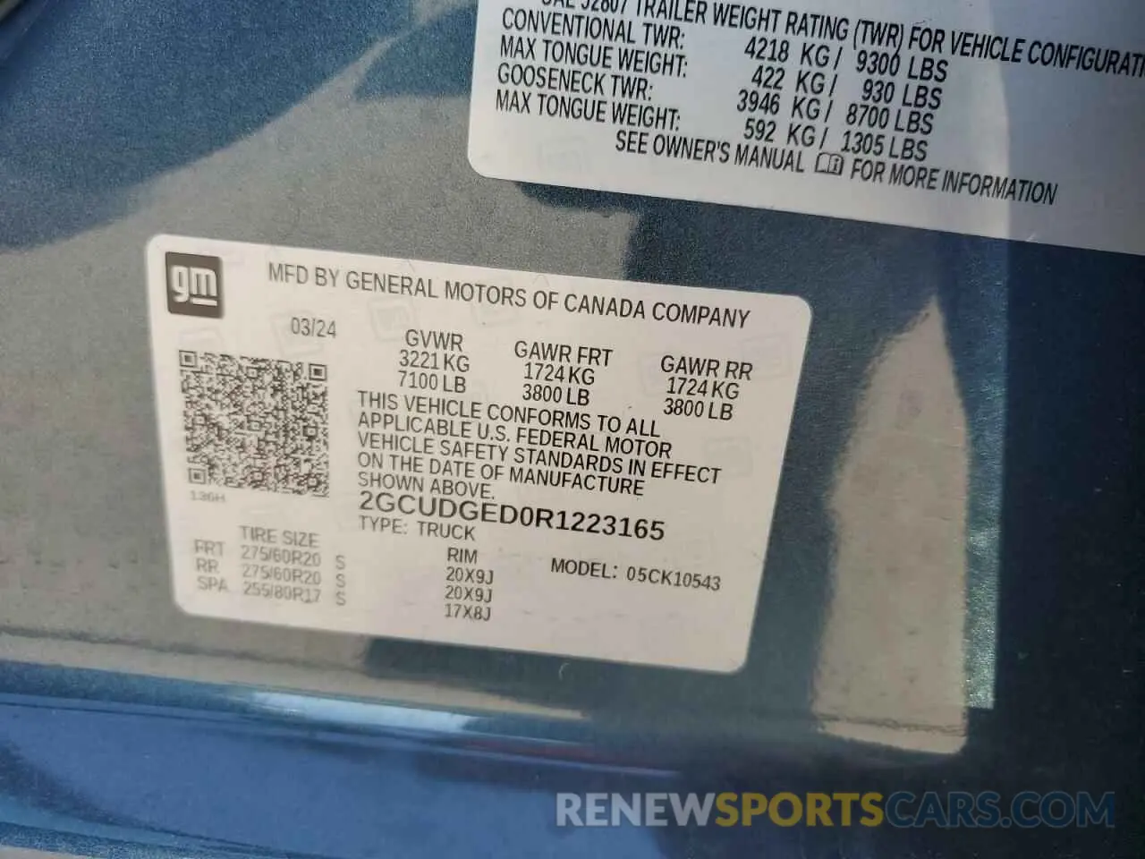 14 Photograph of a damaged car 2GCUDGED0R1223165 CHEVROLET ALL Models 2024