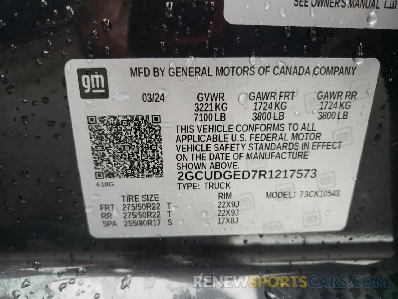 12 Photograph of a damaged car 2GCUDGED7R1217573 CHEVROLET ALL Models 2024