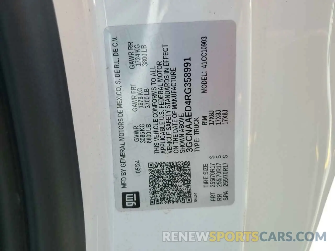 12 Photograph of a damaged car 3GCNAAED4RG358991 CHEVROLET ALL Models 2024