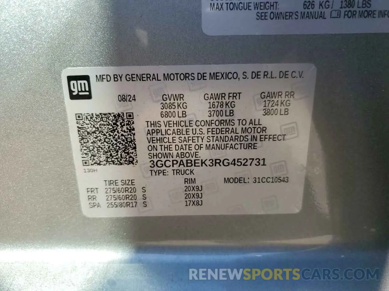 13 Photograph of a damaged car 3GCPABEK3RG452731 CHEVROLET ALL Models 2024