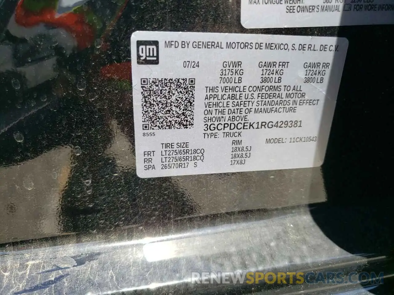 12 Photograph of a damaged car 3GCPDCEK1RG429381 CHEVROLET ALL Models 2024