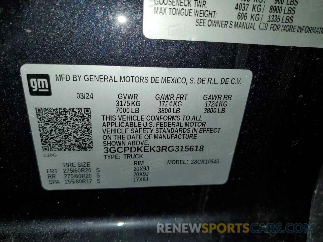 15 Photograph of a damaged car 3GCPDKEK3RG315618 CHEVROLET ALL Models 2024