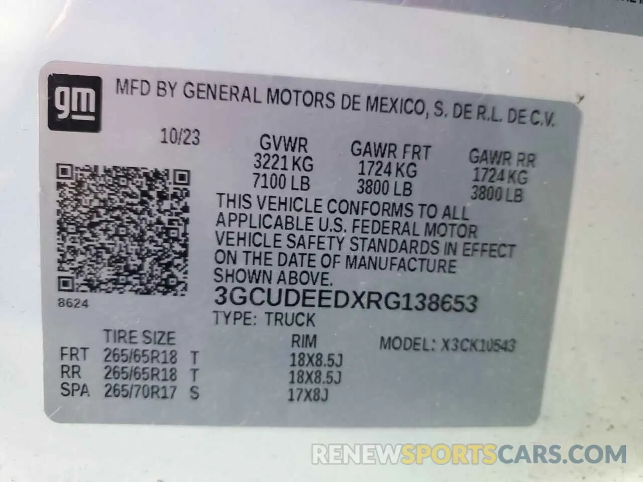 12 Photograph of a damaged car 3GCUDEEDXRG138653 CHEVROLET ALL Models 2024