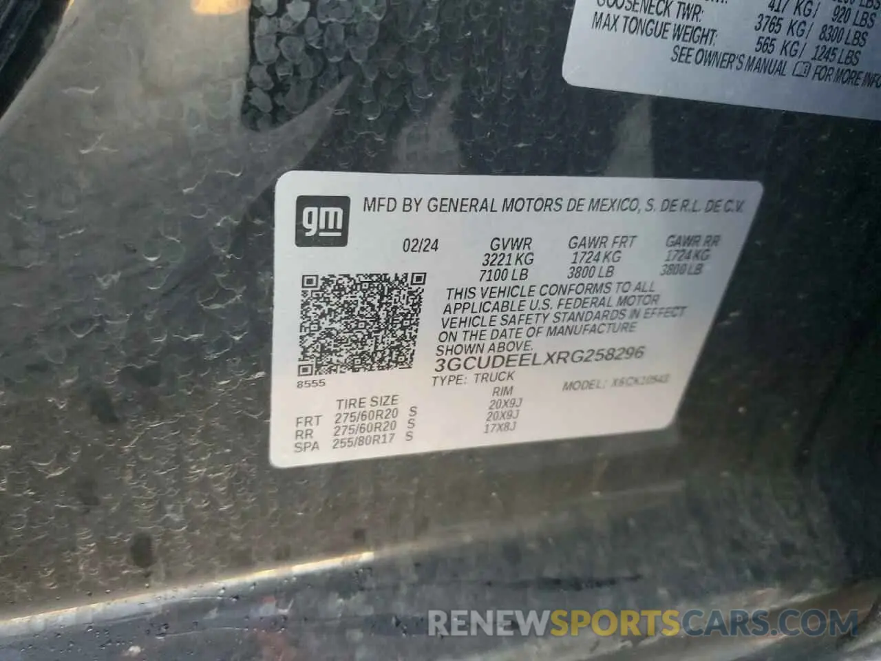 15 Photograph of a damaged car 3GCUDEELXRG258296 CHEVROLET ALL Models 2024