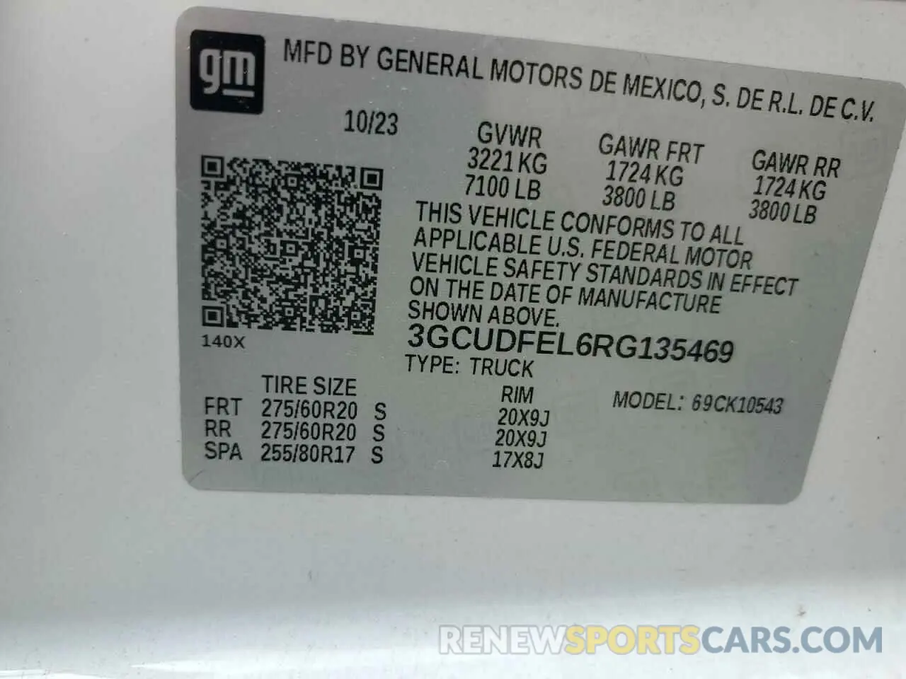 12 Photograph of a damaged car 3GCUDFEL6RG135469 CHEVROLET ALL Models 2024