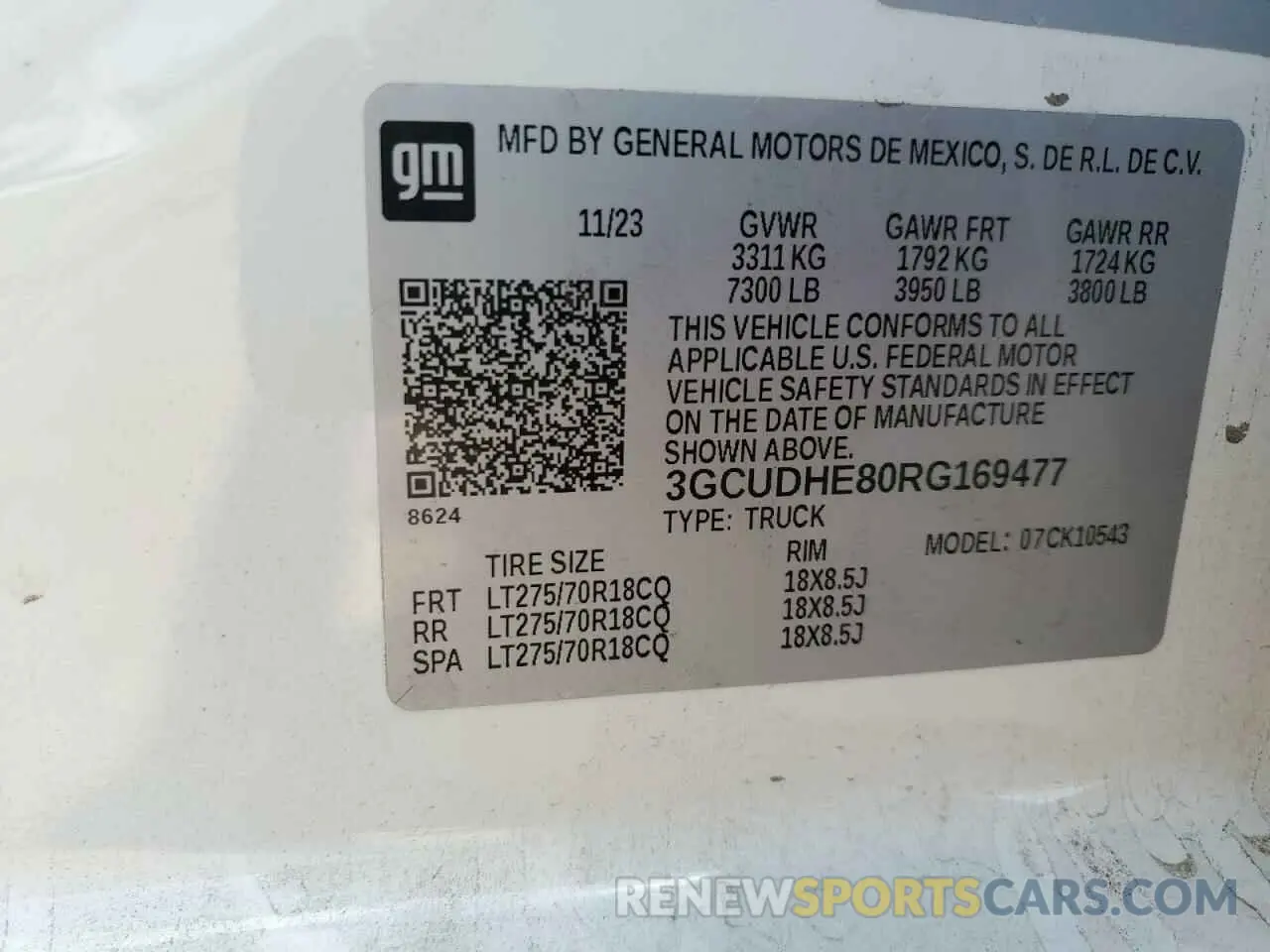 13 Photograph of a damaged car 3GCUDHE80RG169477 CHEVROLET ALL Models 2024