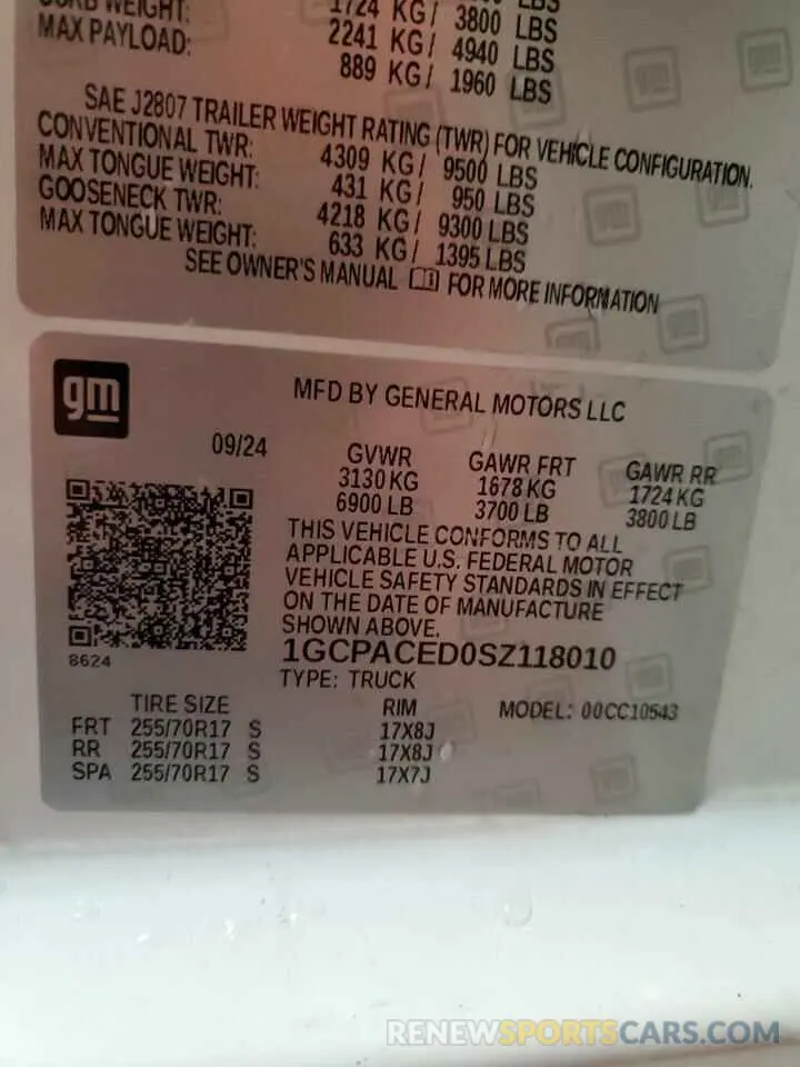 13 Photograph of a damaged car 1GCPACED0SZ118010 CHEVROLET ALL Models 2025