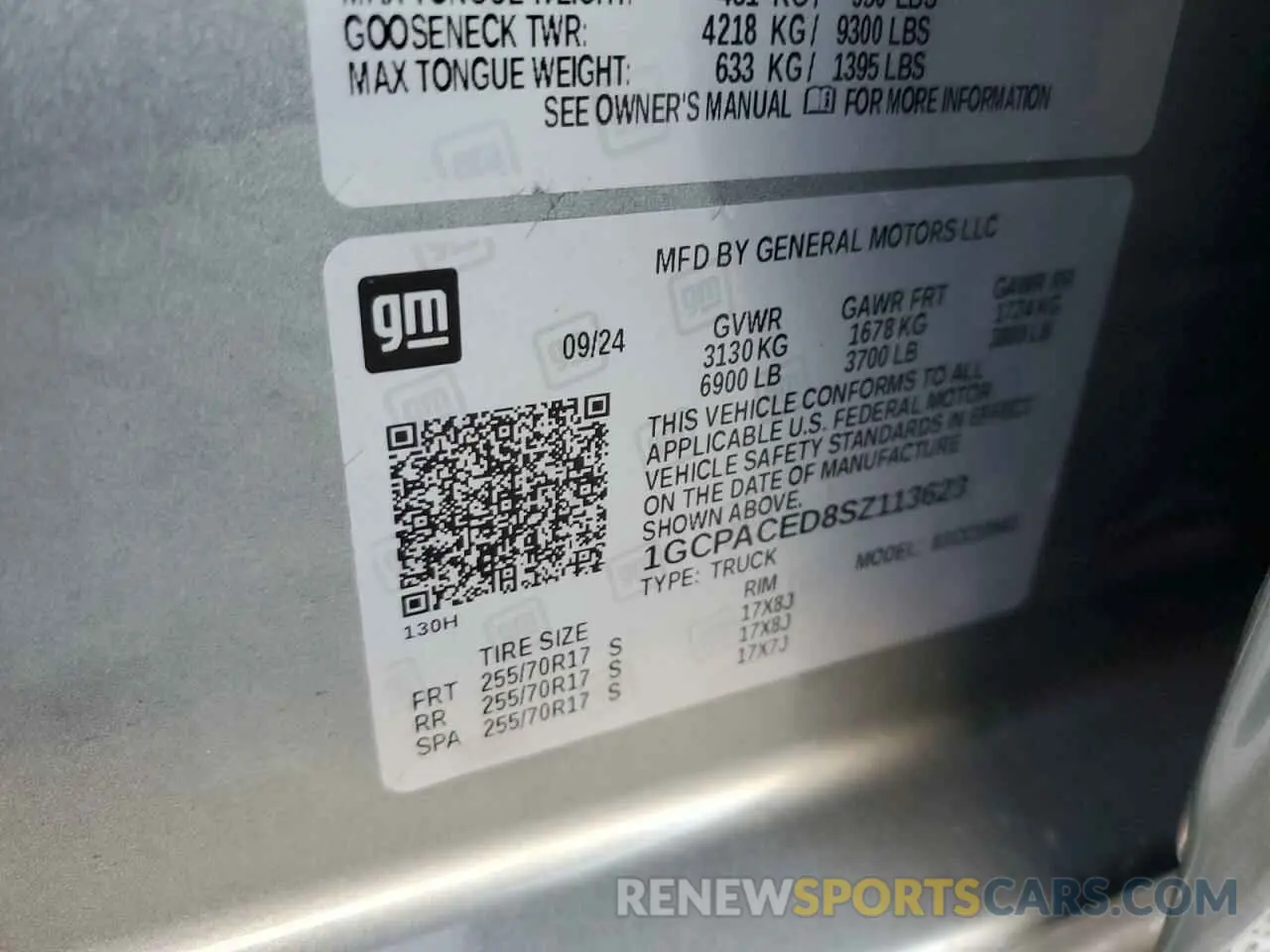 13 Photograph of a damaged car 1GCPACED8SZ113623 CHEVROLET ALL Models 2025