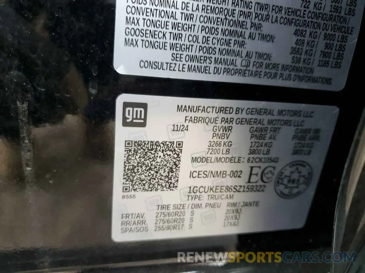 12 Photograph of a damaged car 1GCUKEE86SZ159322 CHEVROLET ALL Models 2025