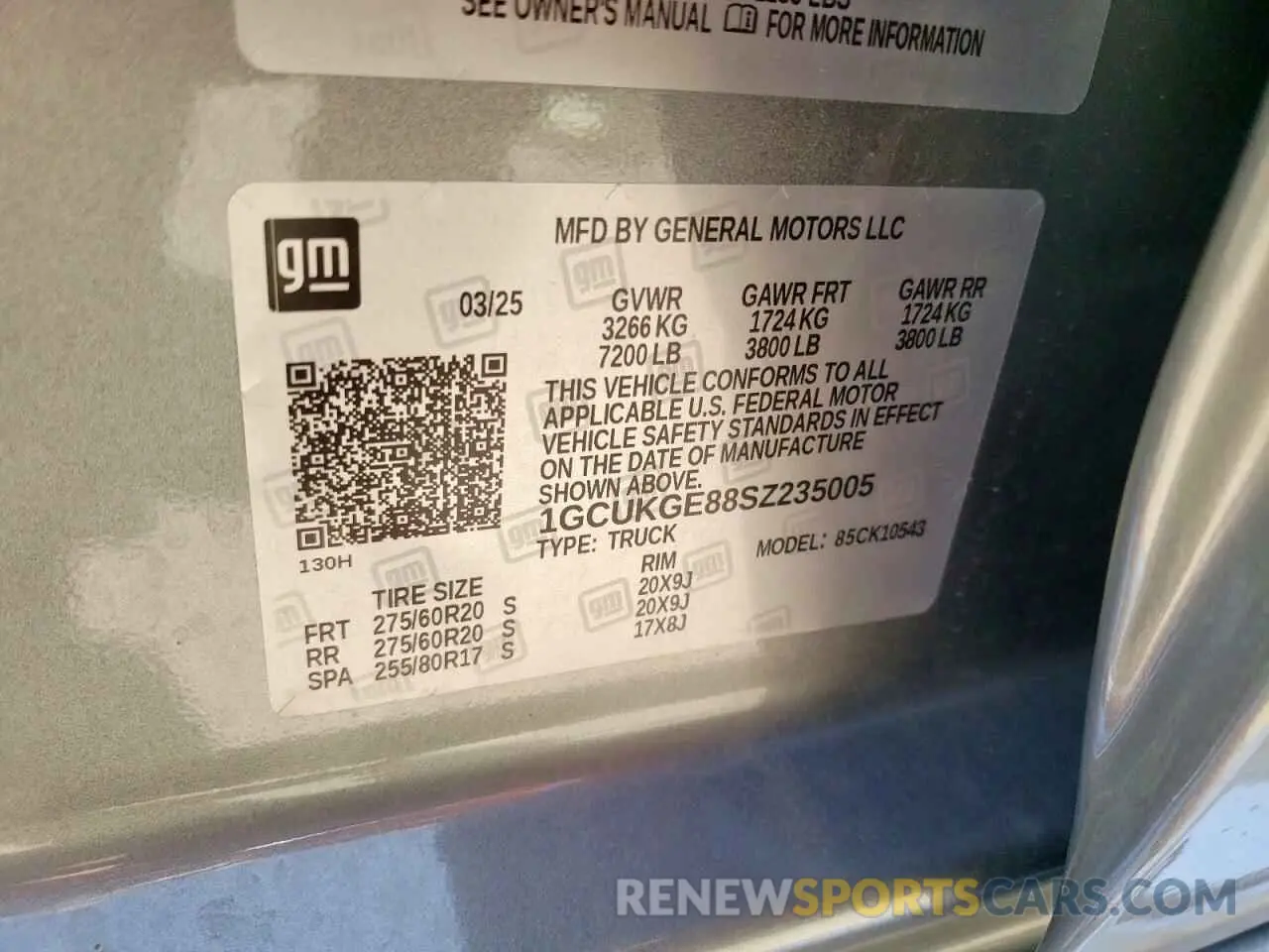 13 Photograph of a damaged car 1GCUKGE88SZ235005 CHEVROLET ALL Models 2025
