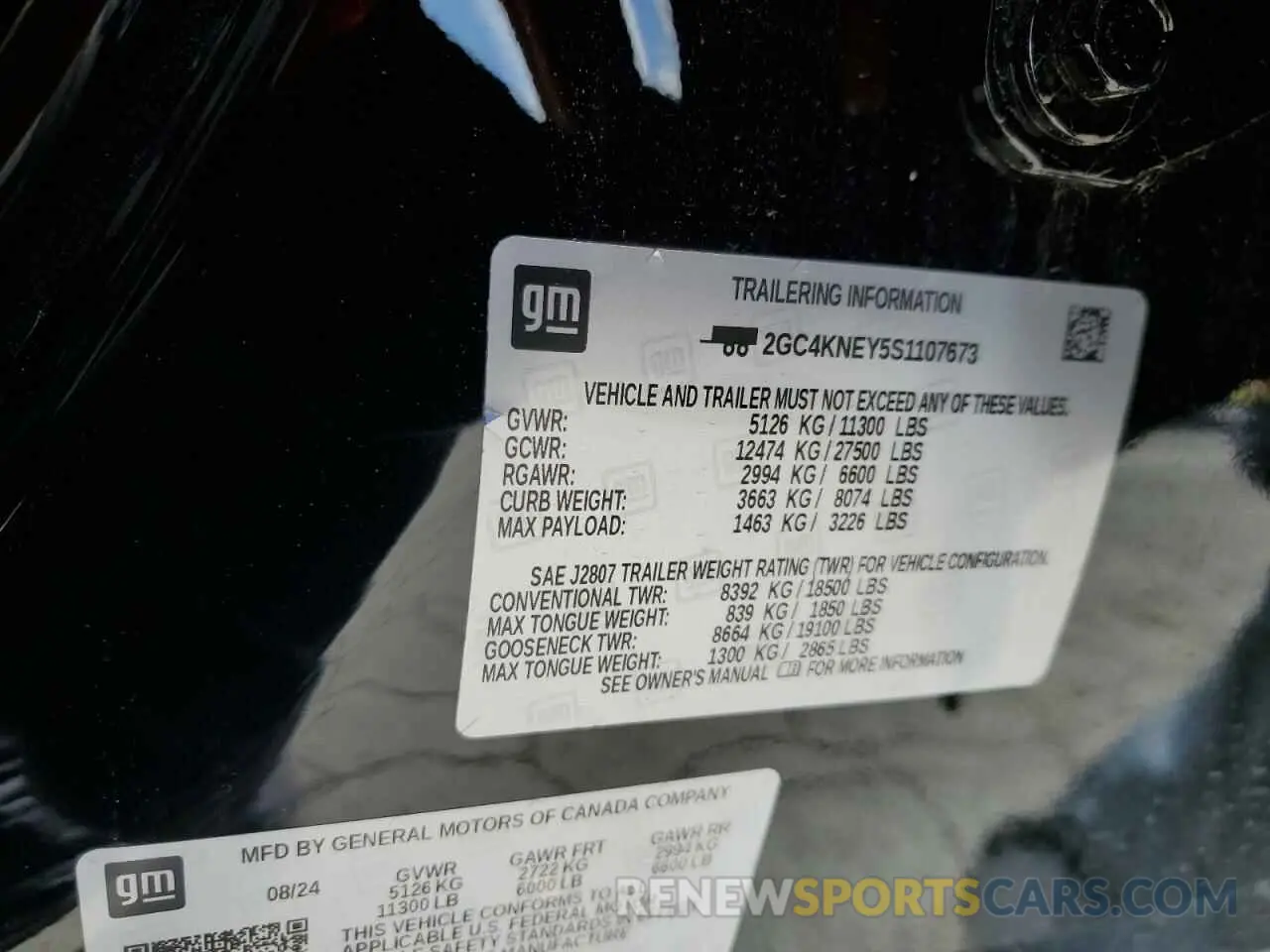 13 Photograph of a damaged car 2GC4KNEY5S1107673 CHEVROLET ALL Models 2025