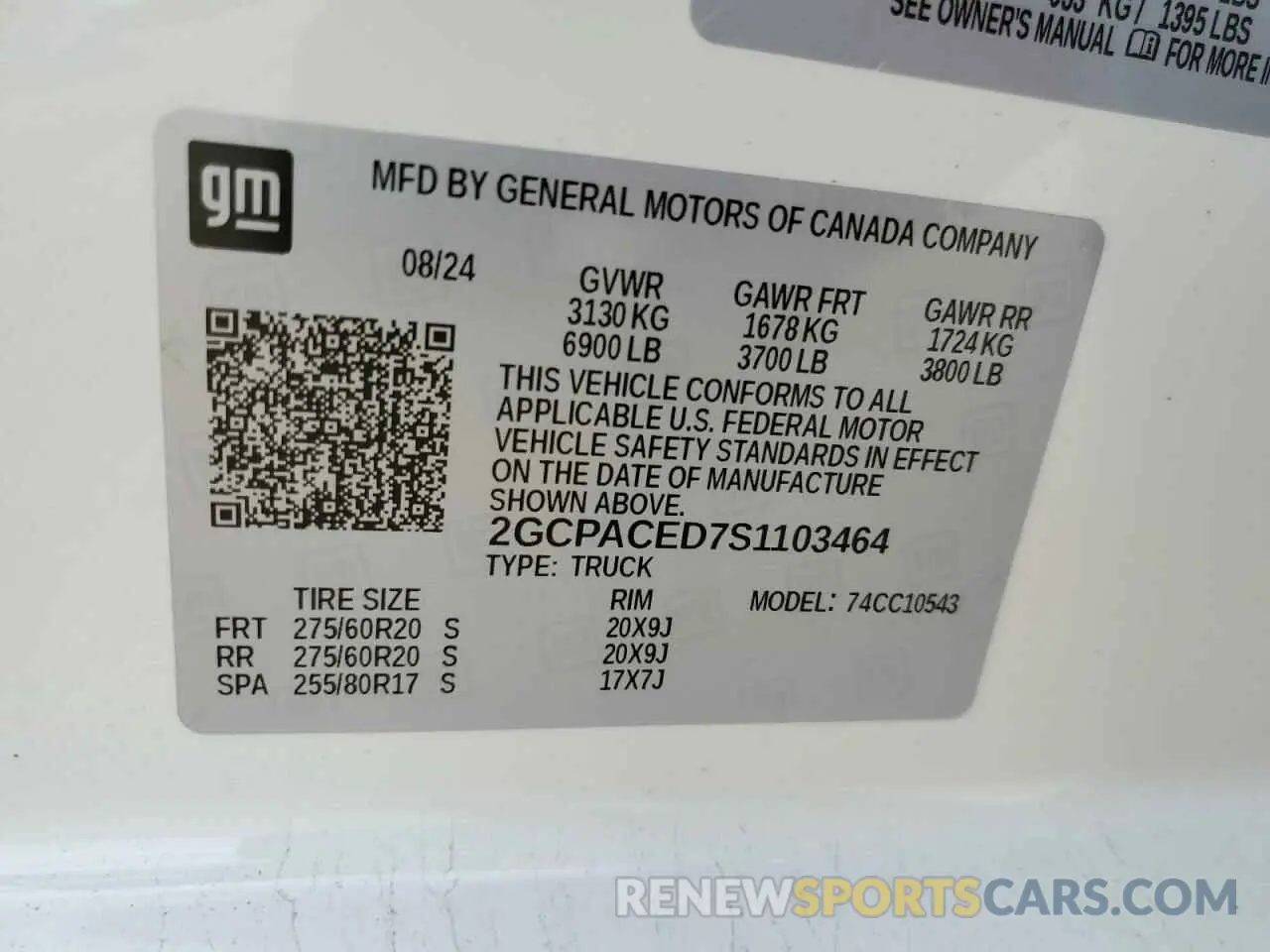 12 Photograph of a damaged car 2GCPACED7S1103464 CHEVROLET ALL Models 2025