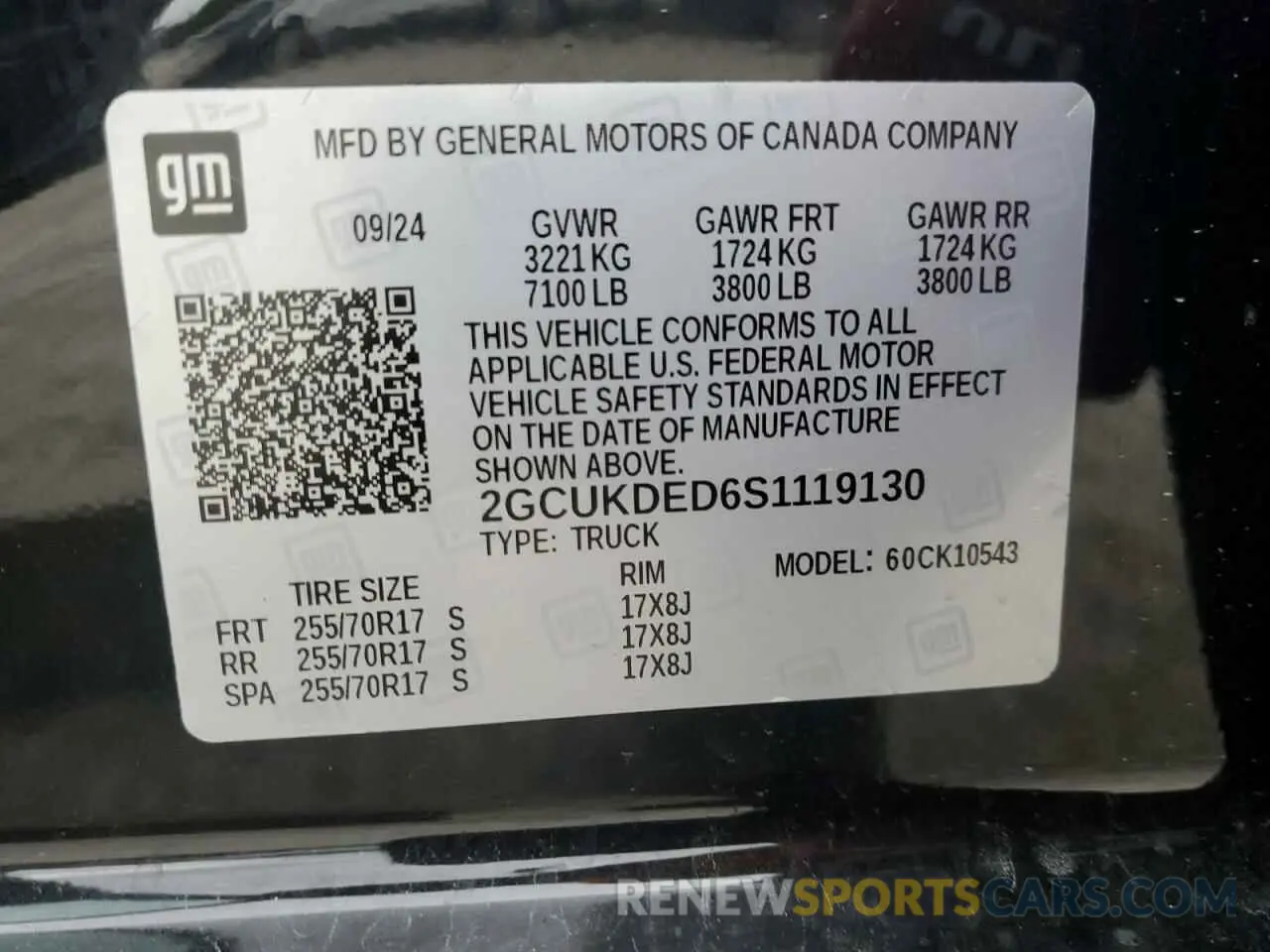 12 Photograph of a damaged car 2GCUKDED6S1119130 CHEVROLET ALL Models 2025
