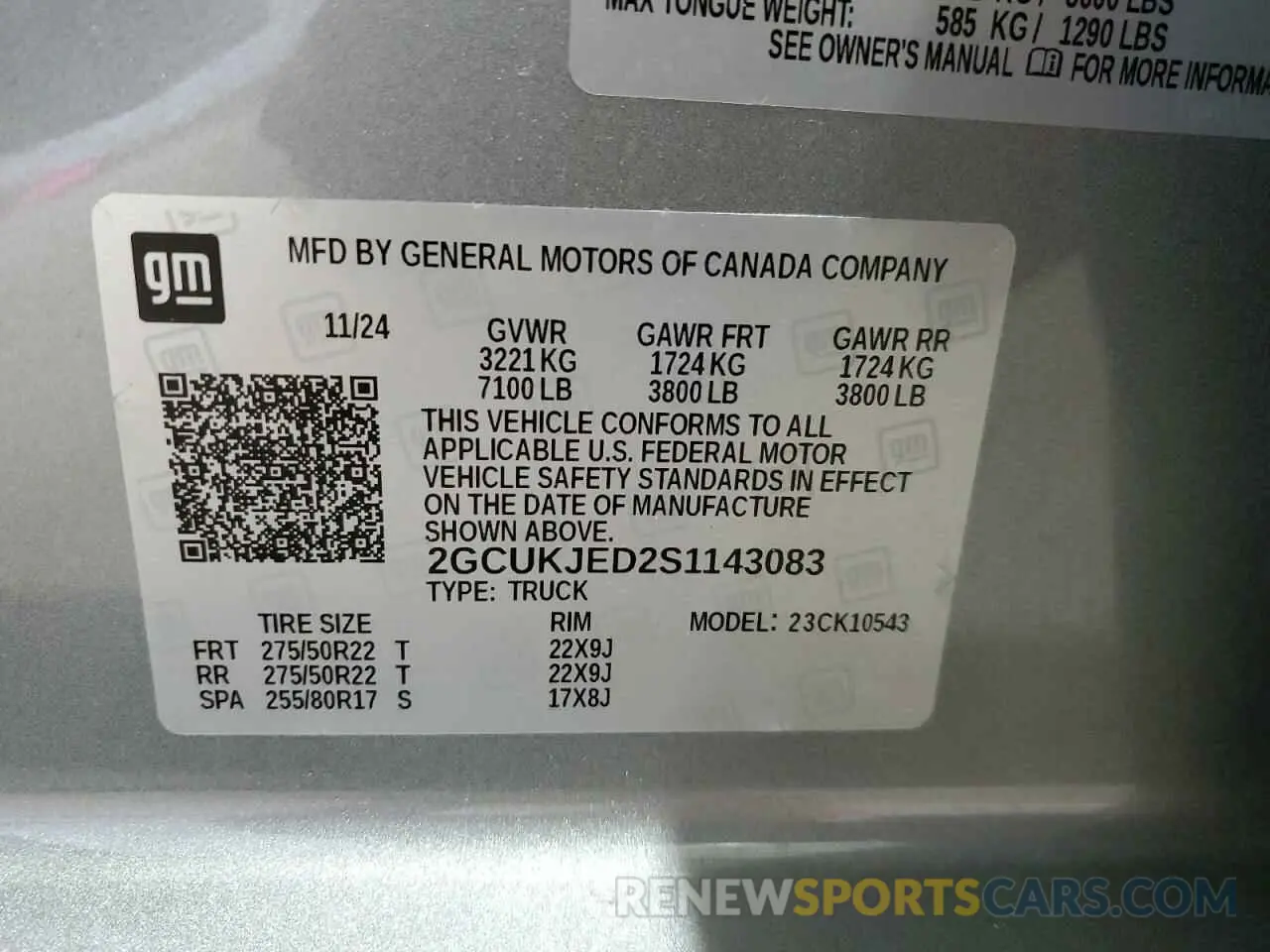 12 Photograph of a damaged car 2GCUKJED2S1143083 CHEVROLET ALL Models 2025