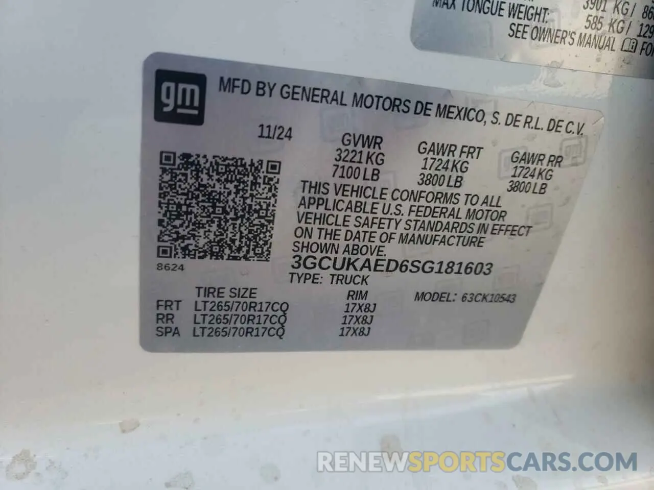 12 Photograph of a damaged car 3GCUKAED6SG181603 CHEVROLET ALL Models 2025