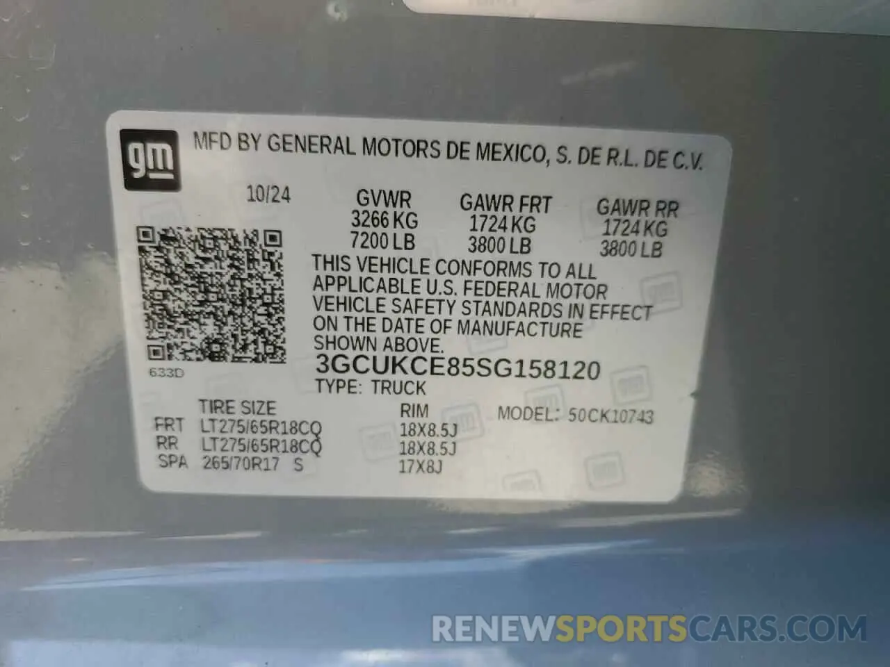 14 Photograph of a damaged car 3GCUKCE85SG158120 CHEVROLET ALL Models 2025