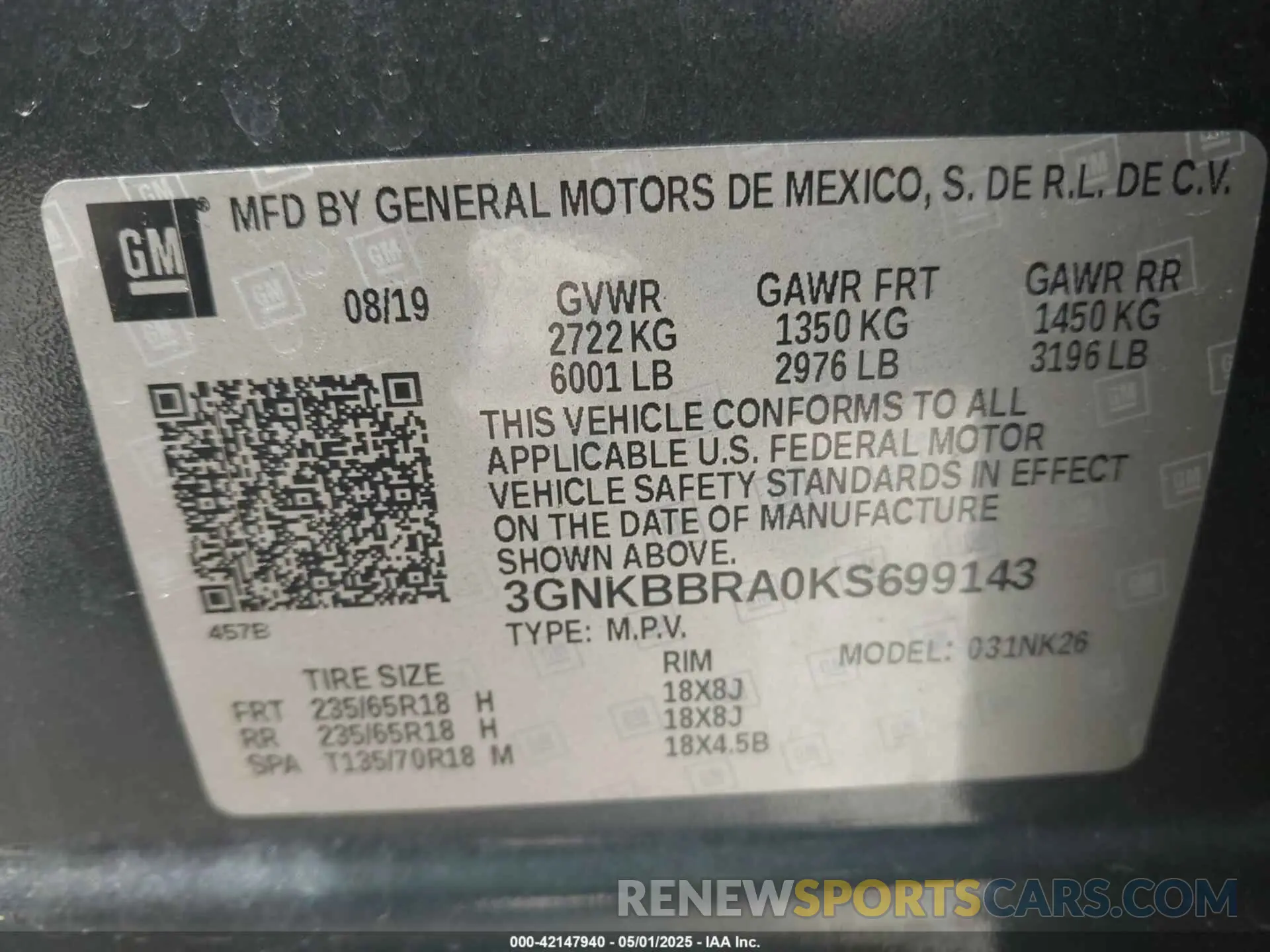 9 Photograph of a damaged car 3GNKBBRA0KS699143 CHEVROLET BLAZER 2019