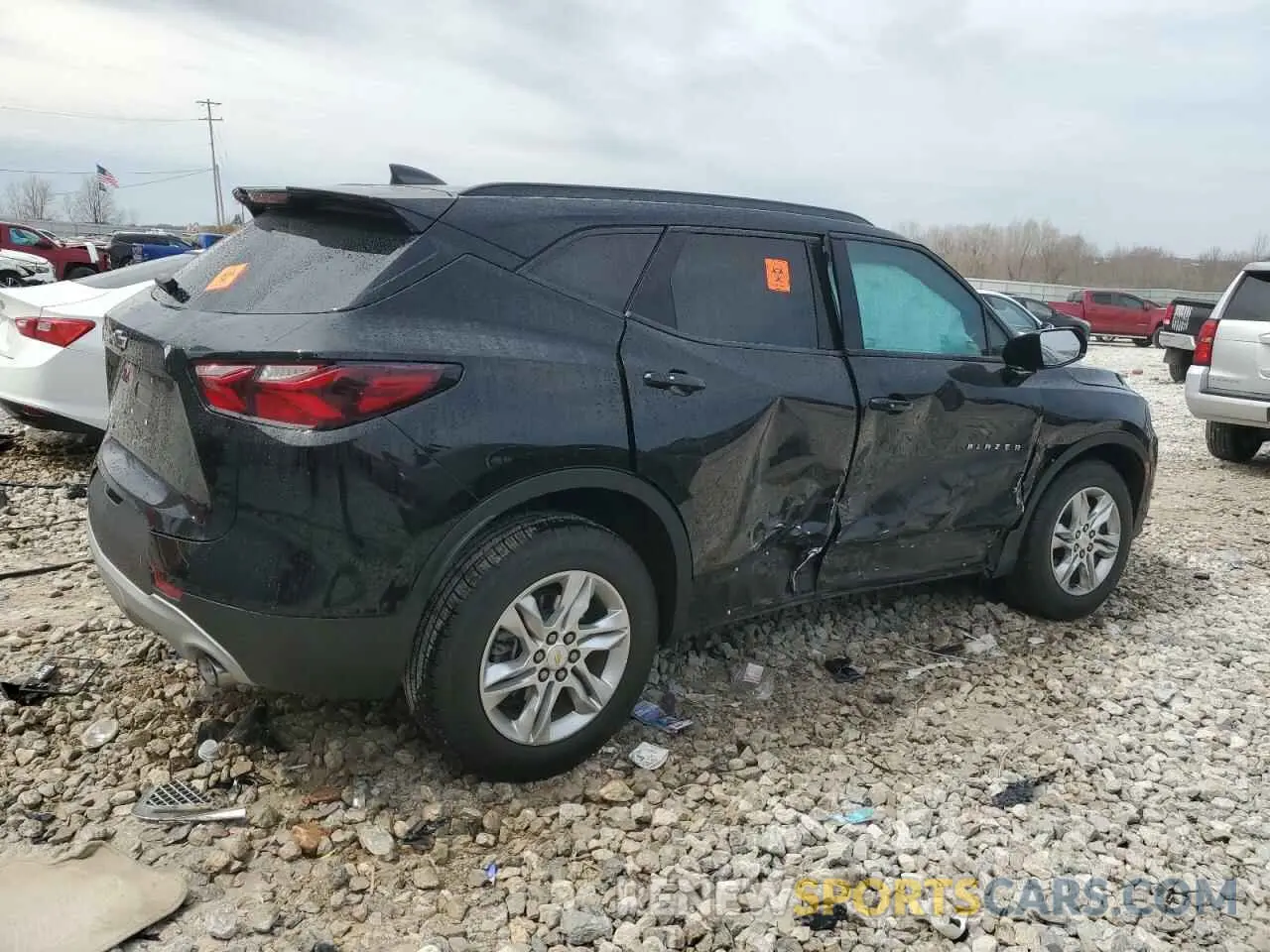 3 Photograph of a damaged car 3GNKBBRA0KS702073 CHEVROLET BLAZER 2019