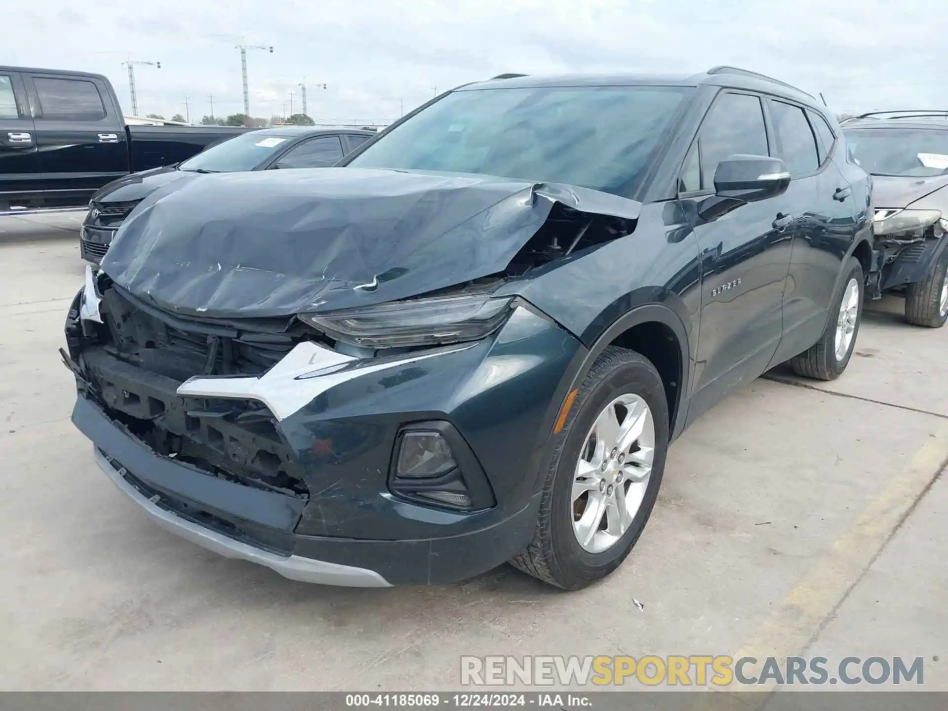 2 Photograph of a damaged car 3GNKBBRA2KS694087 CHEVROLET BLAZER 2019