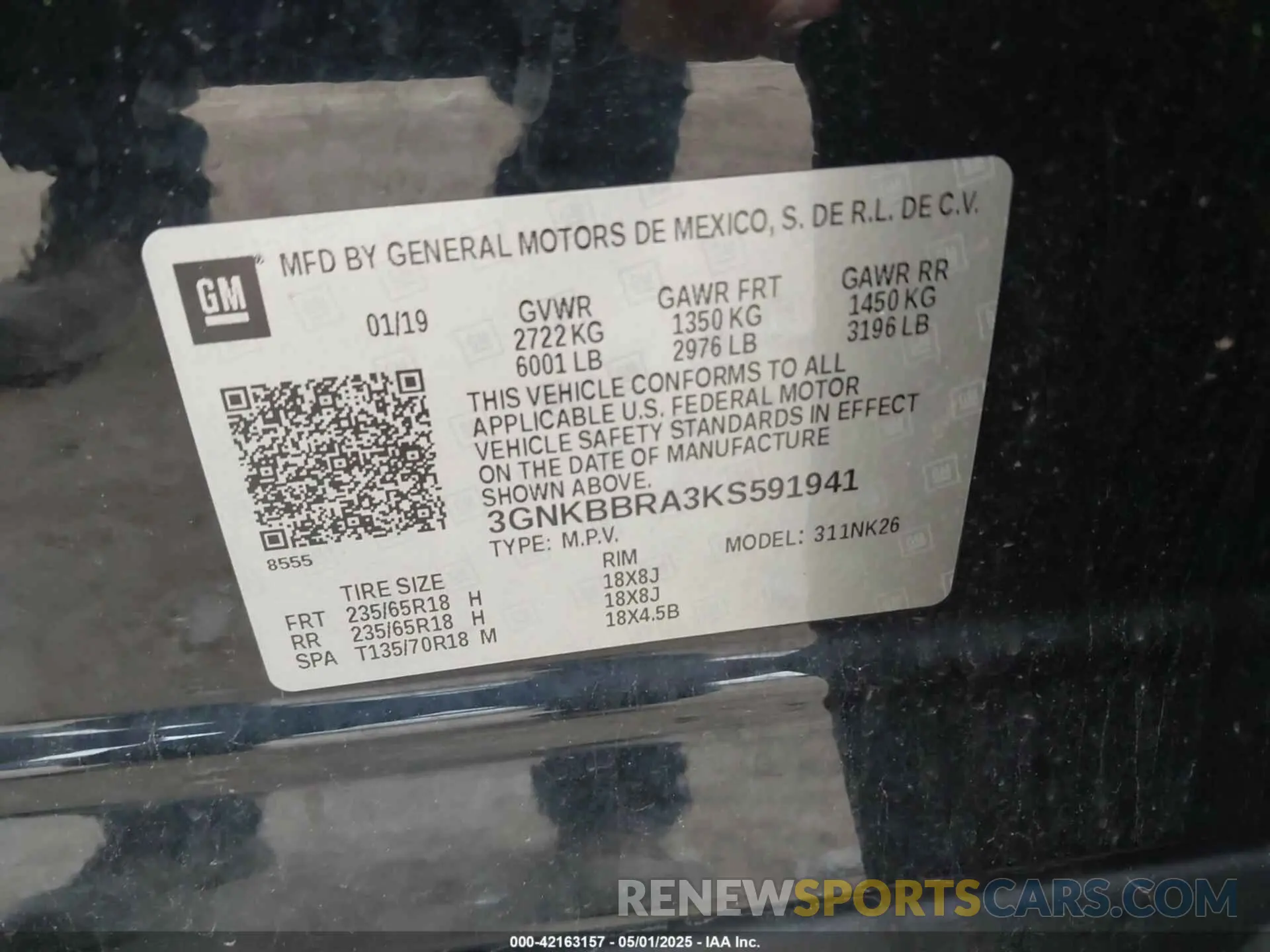9 Photograph of a damaged car 3GNKBBRA3KS591941 CHEVROLET BLAZER 2019