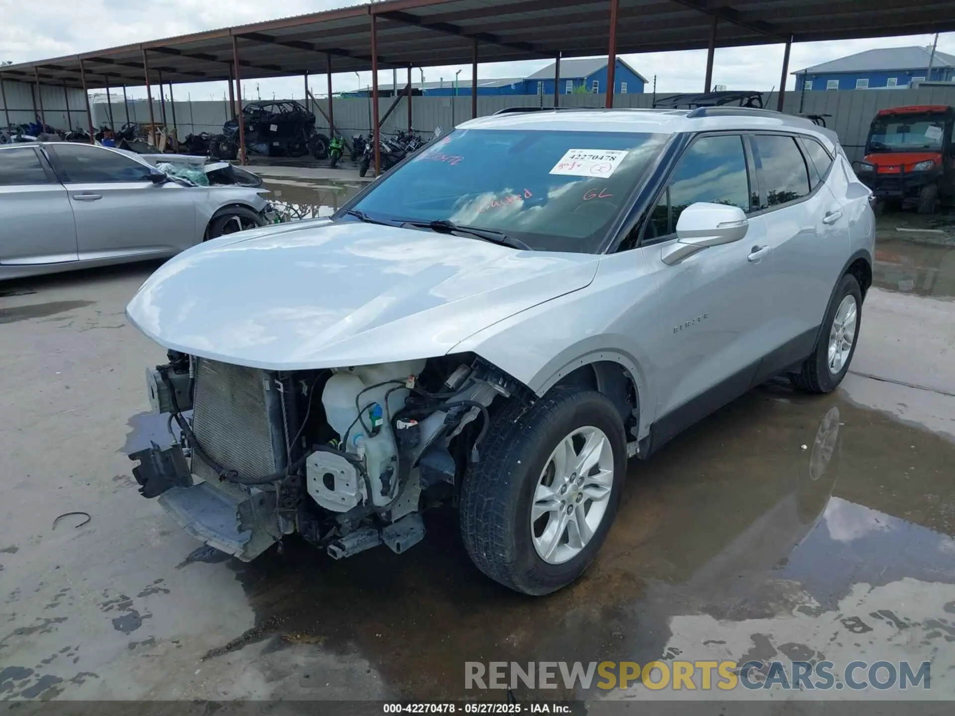 2 Photograph of a damaged car 3GNKBBRA3KS698858 CHEVROLET BLAZER 2019
