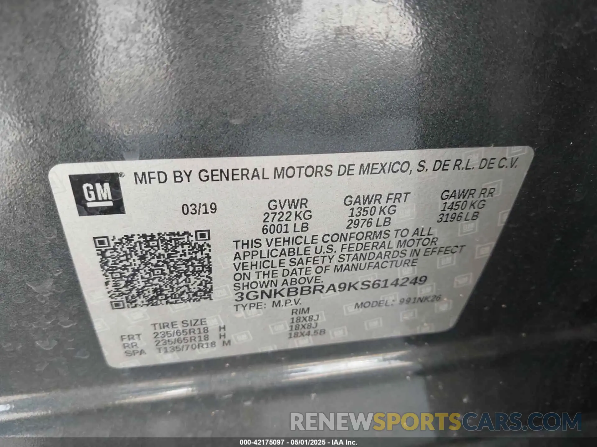 9 Photograph of a damaged car 3GNKBBRA9KS614249 CHEVROLET BLAZER 2019