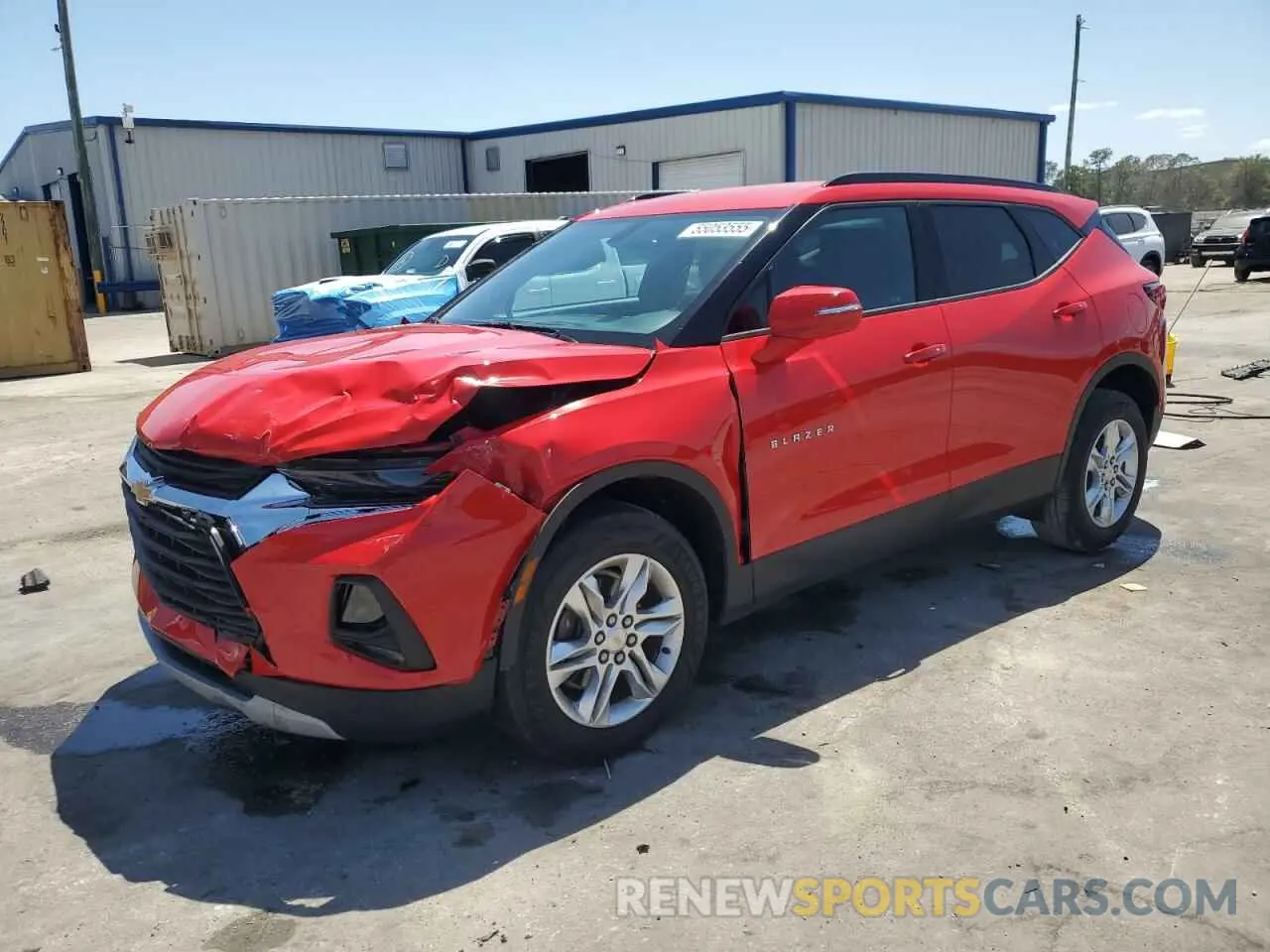 1 Photograph of a damaged car 3GNKBCRS7KS693175 CHEVROLET BLAZER 2019
