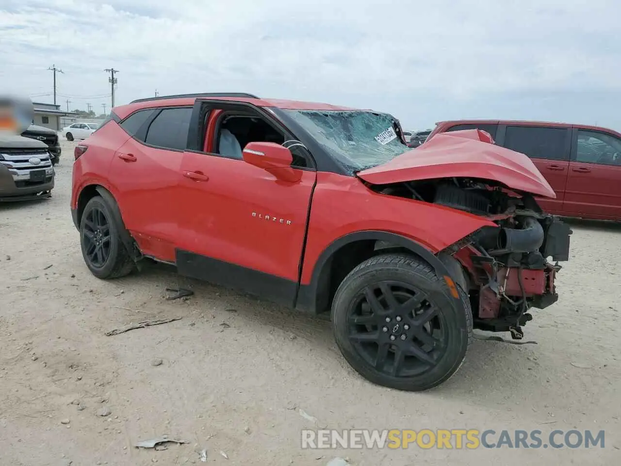 4 Photograph of a damaged car 3GNKBCRSXKS659991 CHEVROLET BLAZER 2019