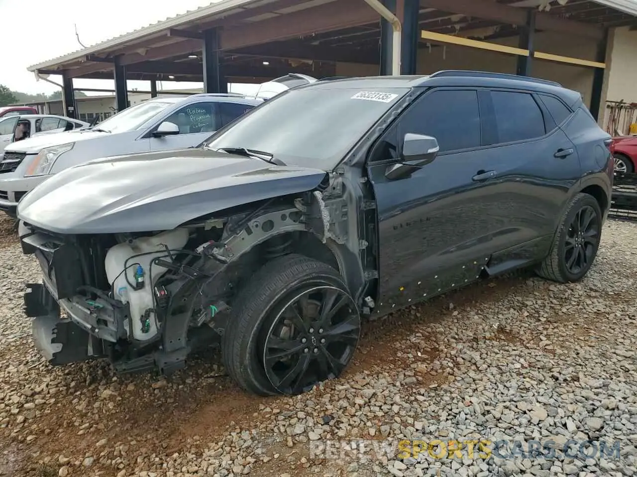 1 Photograph of a damaged car 3GNKBERSXKS644368 CHEVROLET BLAZER 2019