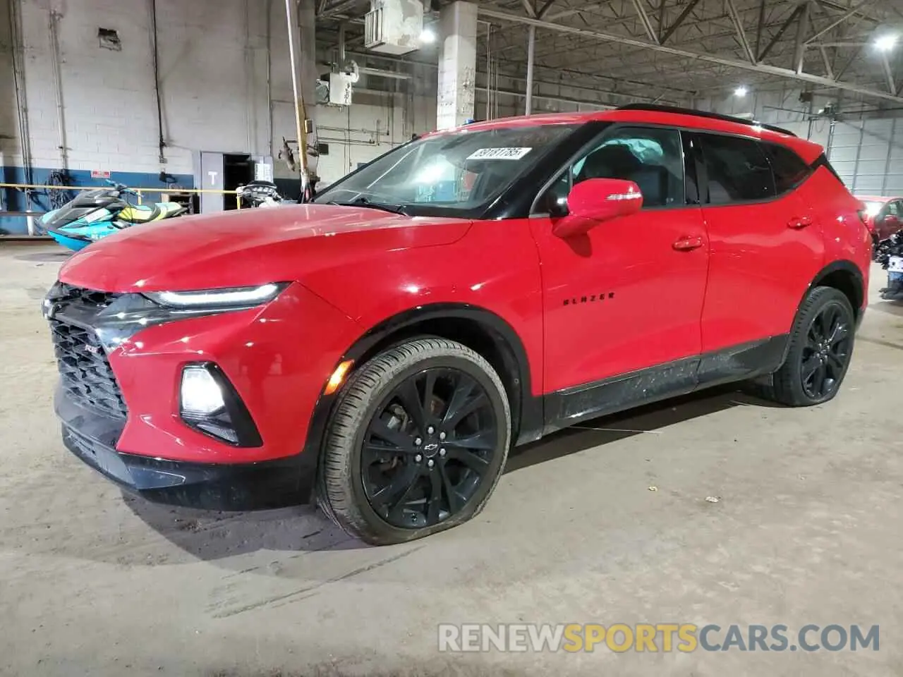1 Photograph of a damaged car 3GNKBERSXKS697832 CHEVROLET BLAZER 2019