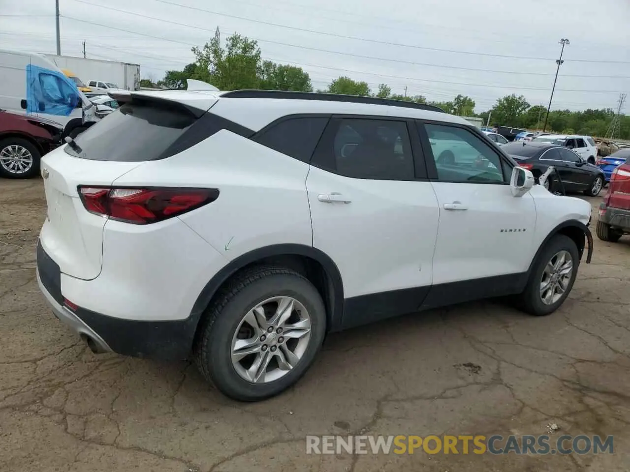 3 Photograph of a damaged car 3GNKBGRS8KS574574 CHEVROLET BLAZER 2019