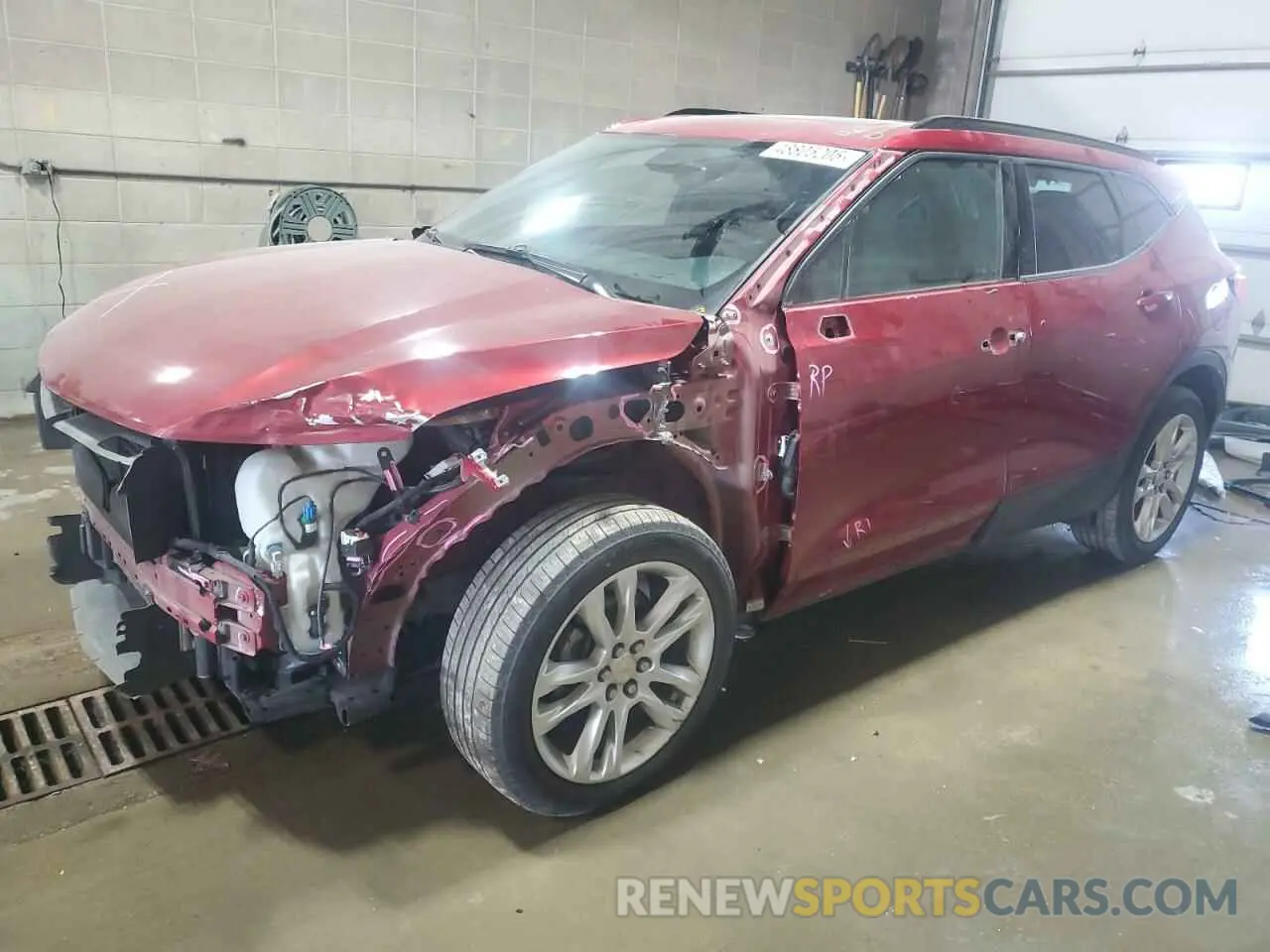 1 Photograph of a damaged car 3GNKBHRS0KS685108 CHEVROLET BLAZER 2019