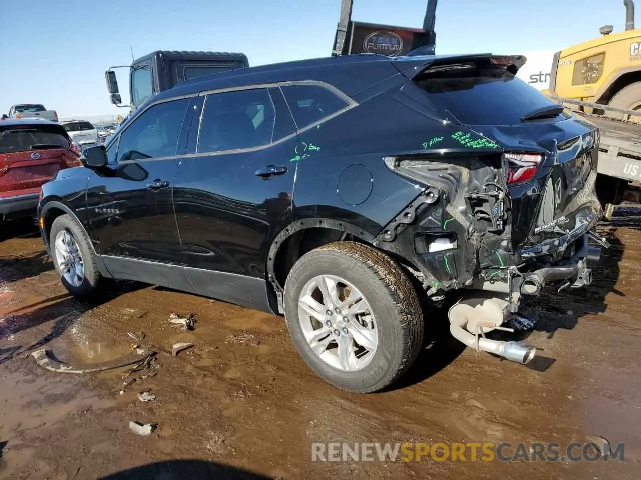 2 Photograph of a damaged car 3GNKBHRS9KS700320 CHEVROLET BLAZER 2019