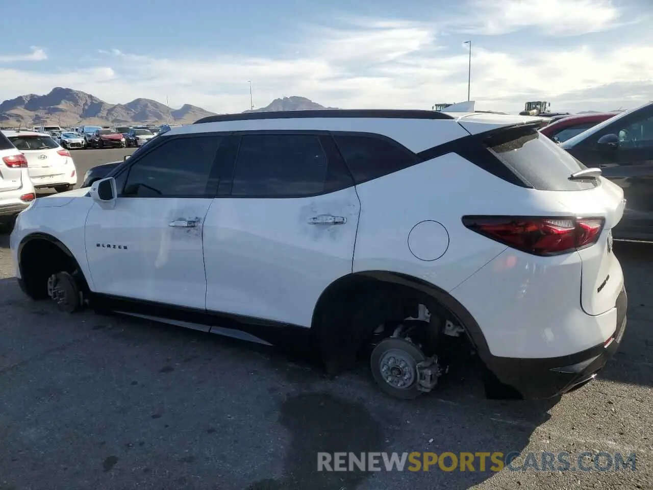 2 Photograph of a damaged car 3GNKBJRSXKS661583 CHEVROLET BLAZER 2019