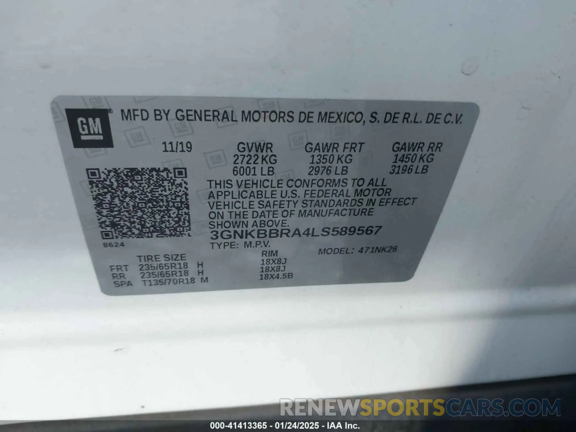9 Photograph of a damaged car 3GNKBBRA4LS589567 CHEVROLET BLAZER 2020