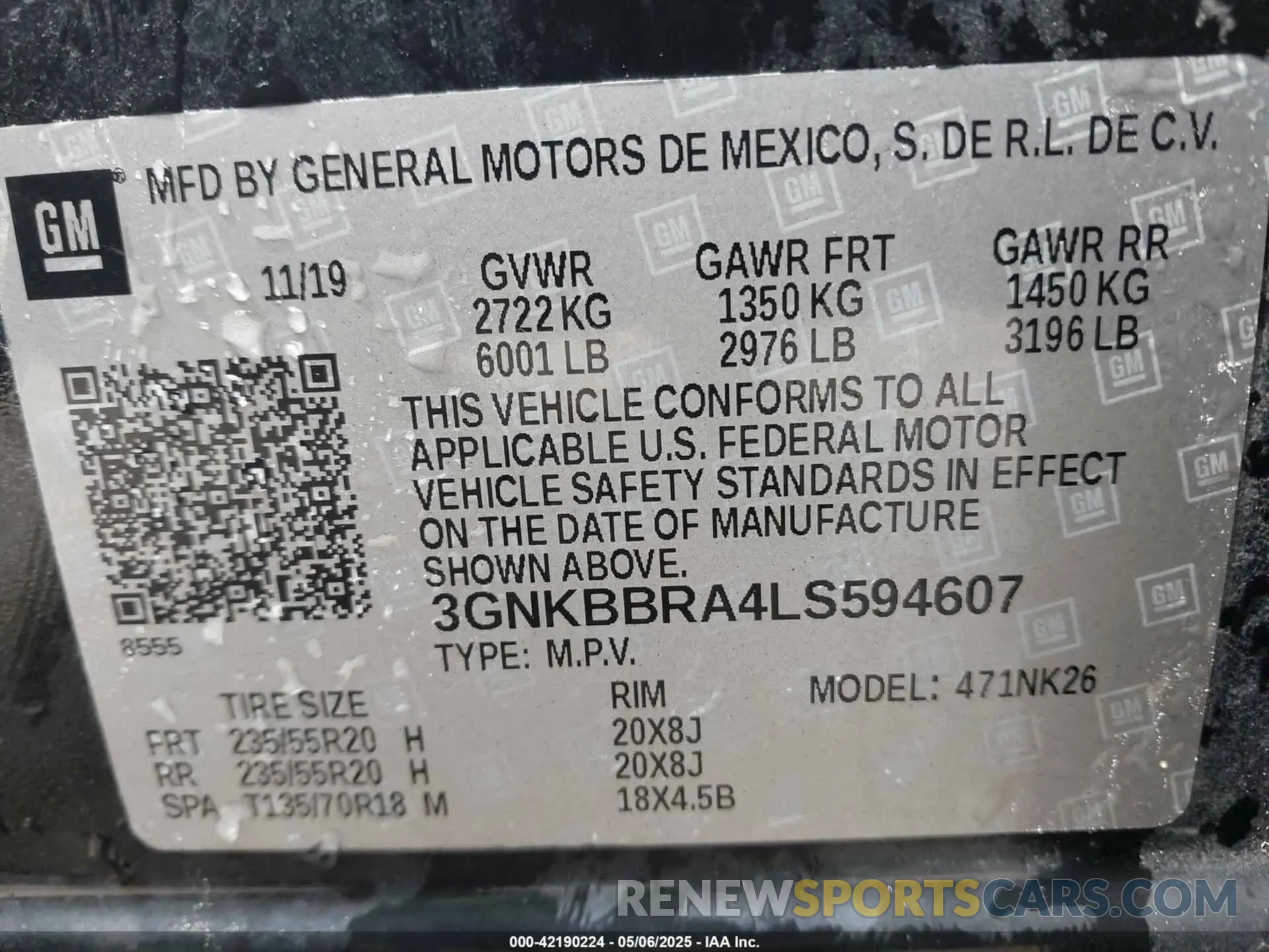 9 Photograph of a damaged car 3GNKBBRA4LS594607 CHEVROLET BLAZER 2020