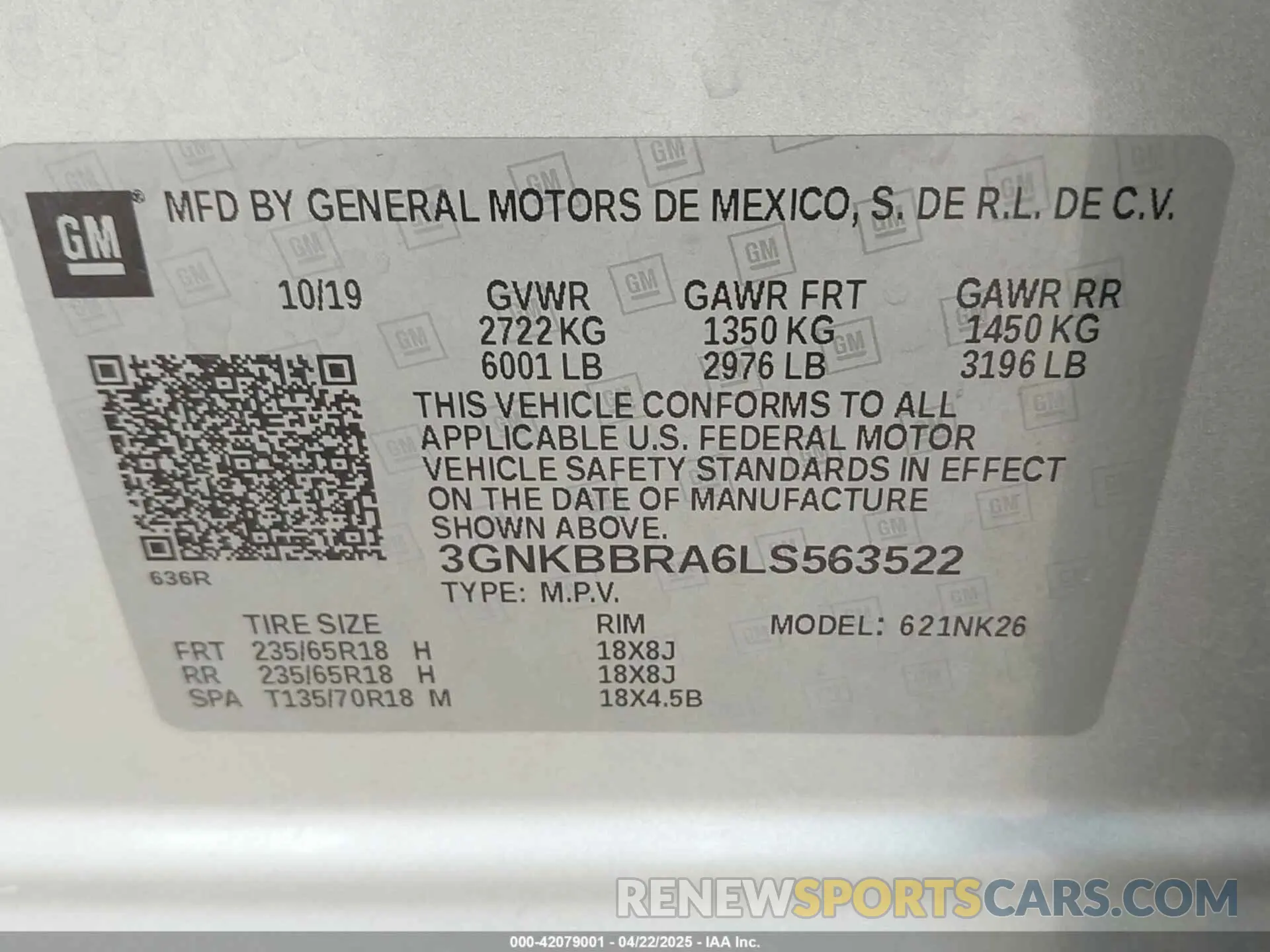 9 Photograph of a damaged car 3GNKBBRA6LS563522 CHEVROLET BLAZER 2020
