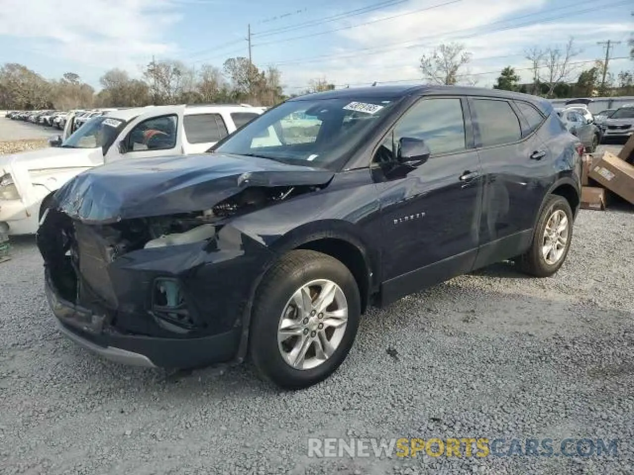 1 Photograph of a damaged car 3GNKBBRA7LS592592 CHEVROLET BLAZER 2020