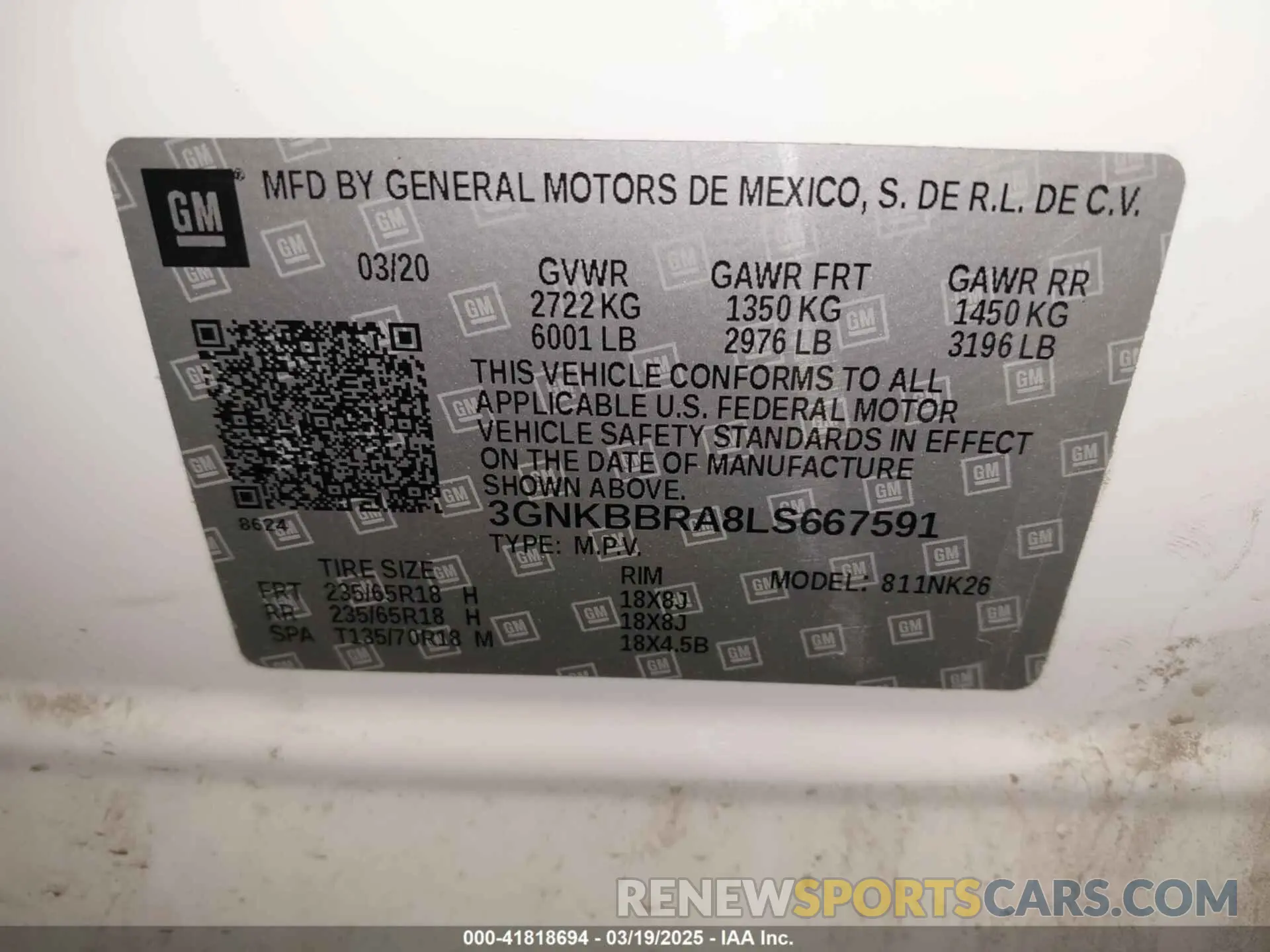 9 Photograph of a damaged car 3GNKBBRA8LS667591 CHEVROLET BLAZER 2020