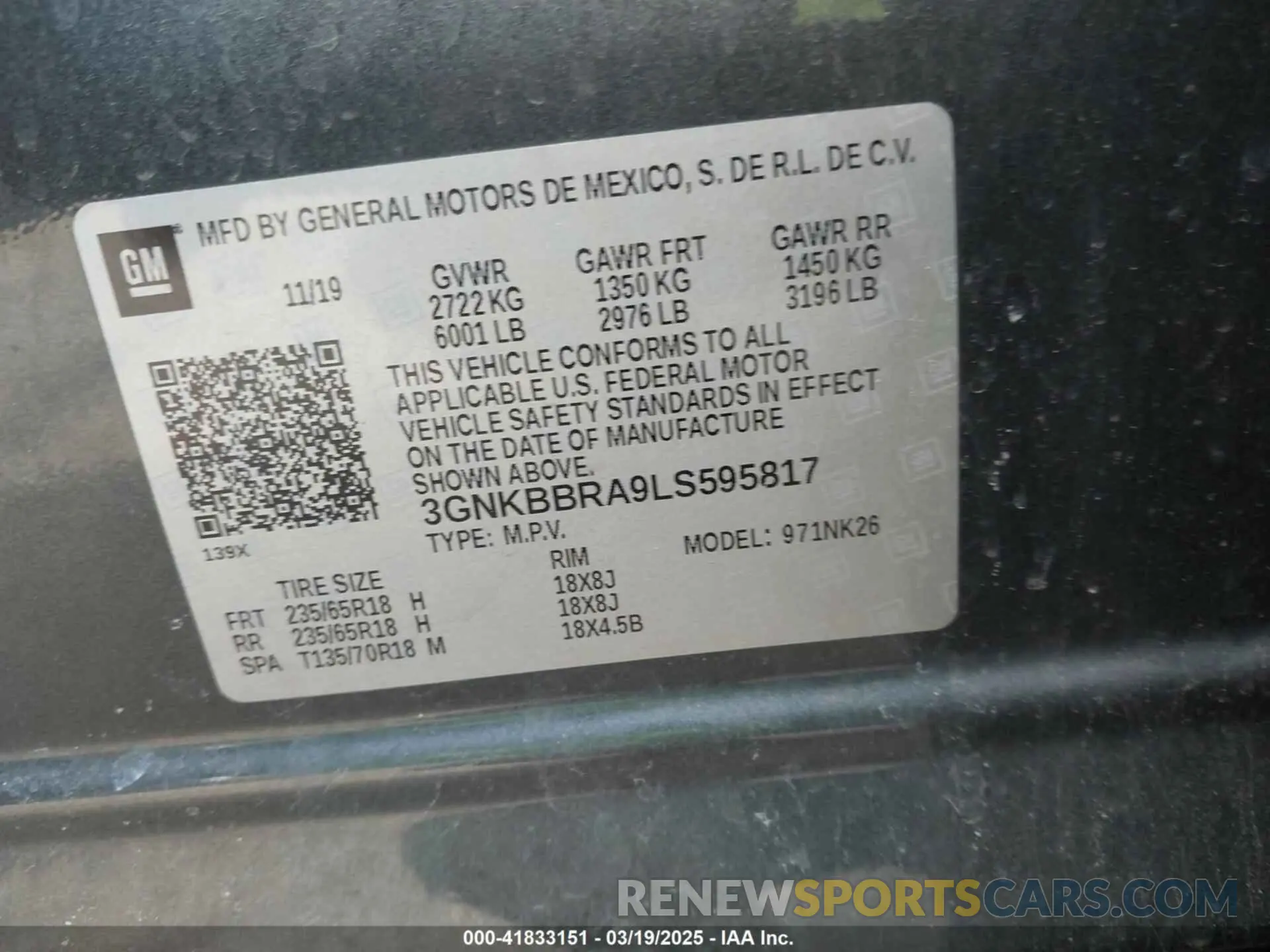 9 Photograph of a damaged car 3GNKBBRA9LS595817 CHEVROLET BLAZER 2020