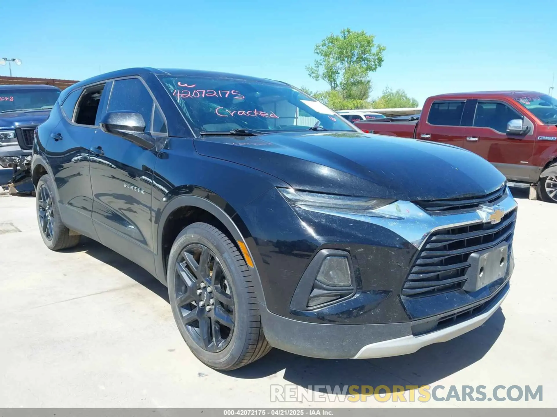 1 Photograph of a damaged car 3GNKBBRAXLS580047 CHEVROLET BLAZER 2020