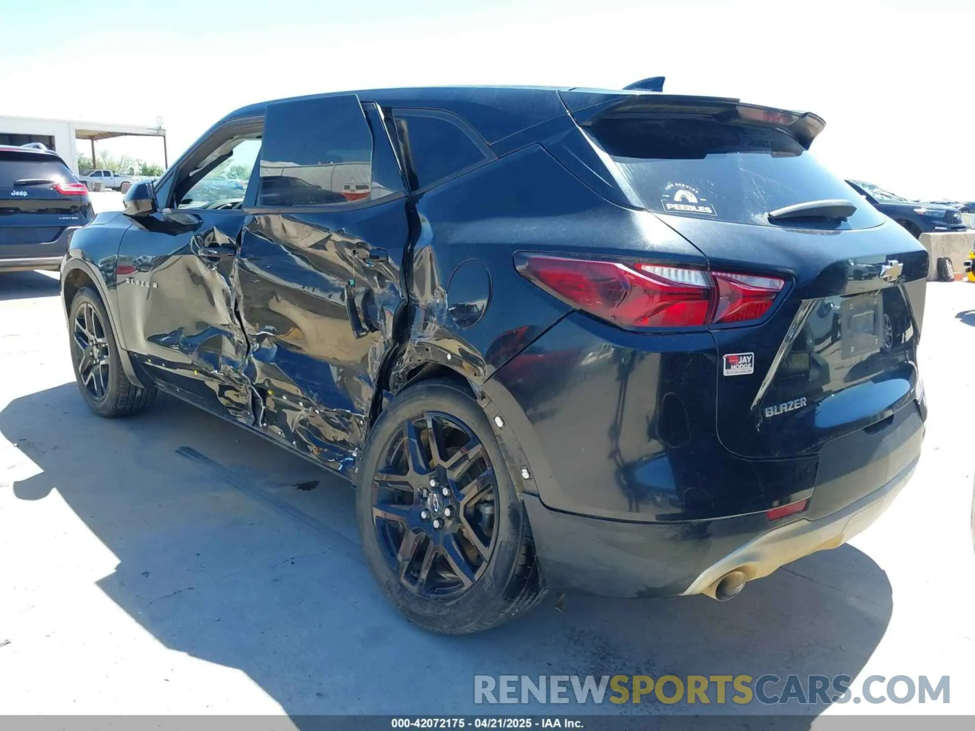 3 Photograph of a damaged car 3GNKBBRAXLS580047 CHEVROLET BLAZER 2020