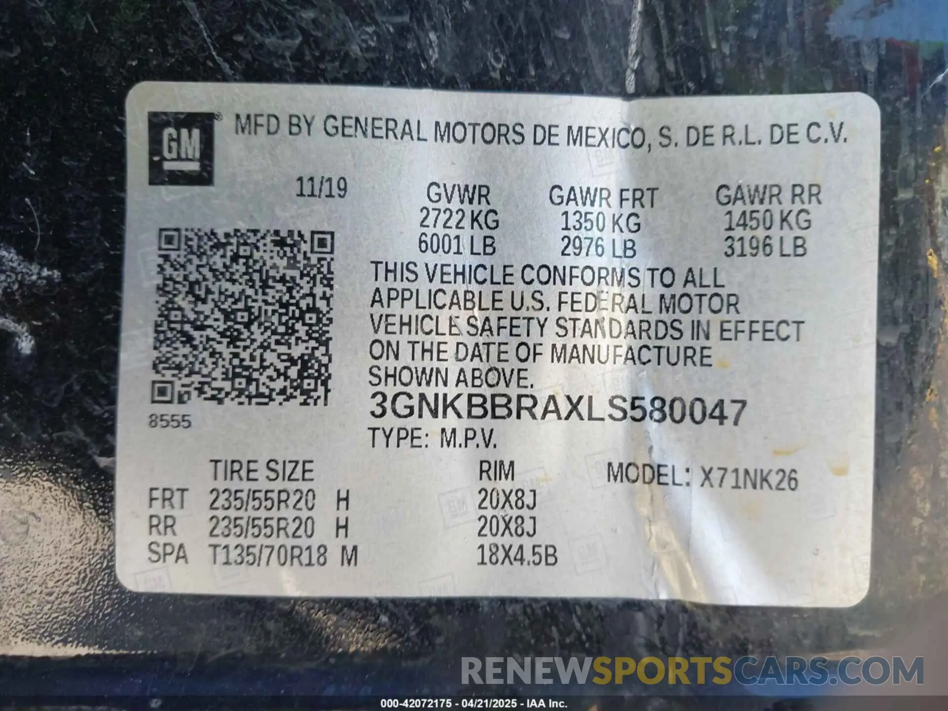 9 Photograph of a damaged car 3GNKBBRAXLS580047 CHEVROLET BLAZER 2020